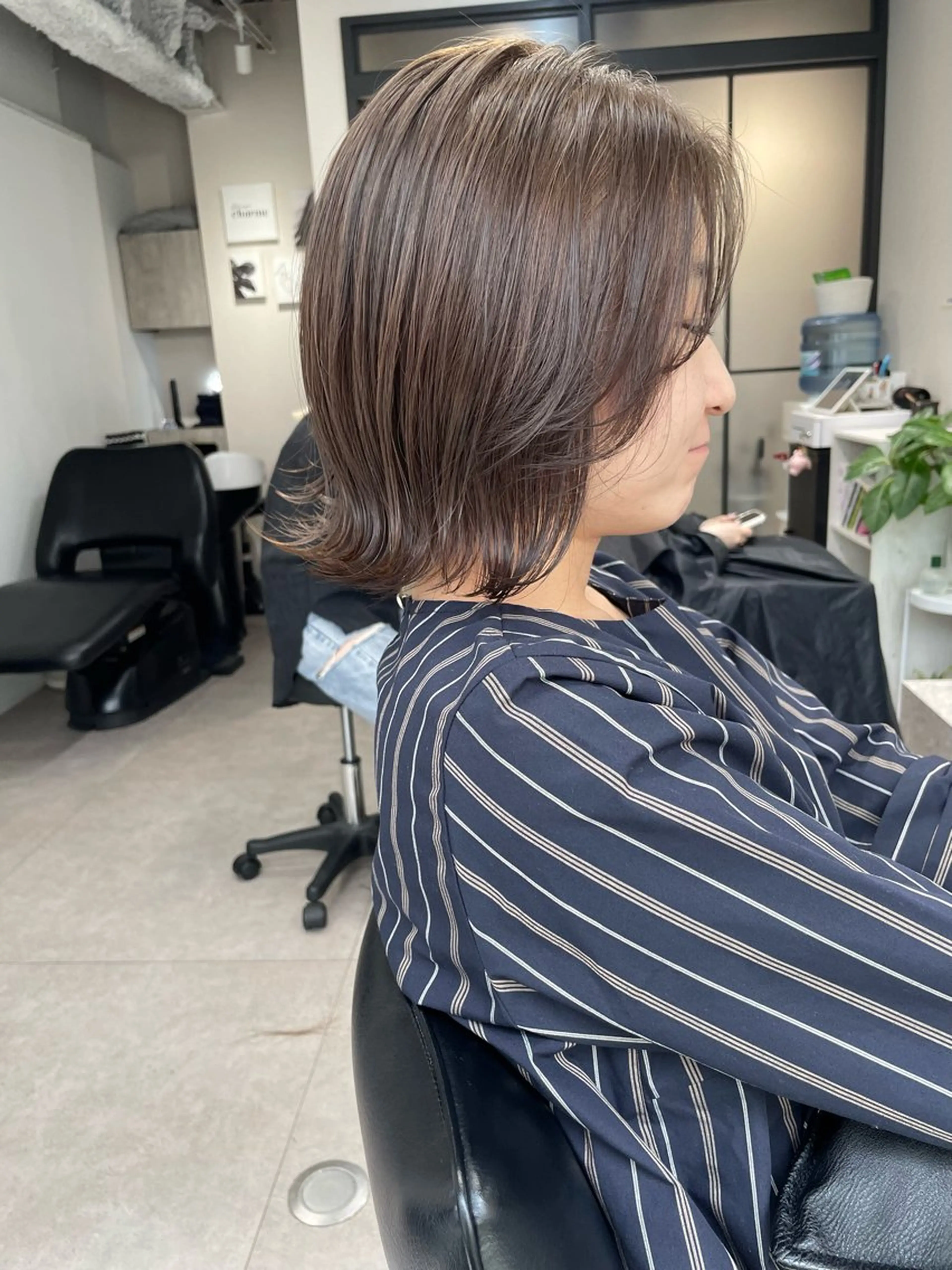 ミディアム カラー カット ヘアカラー トリートメント 髪質改善will hairdesignのヘアスタイル