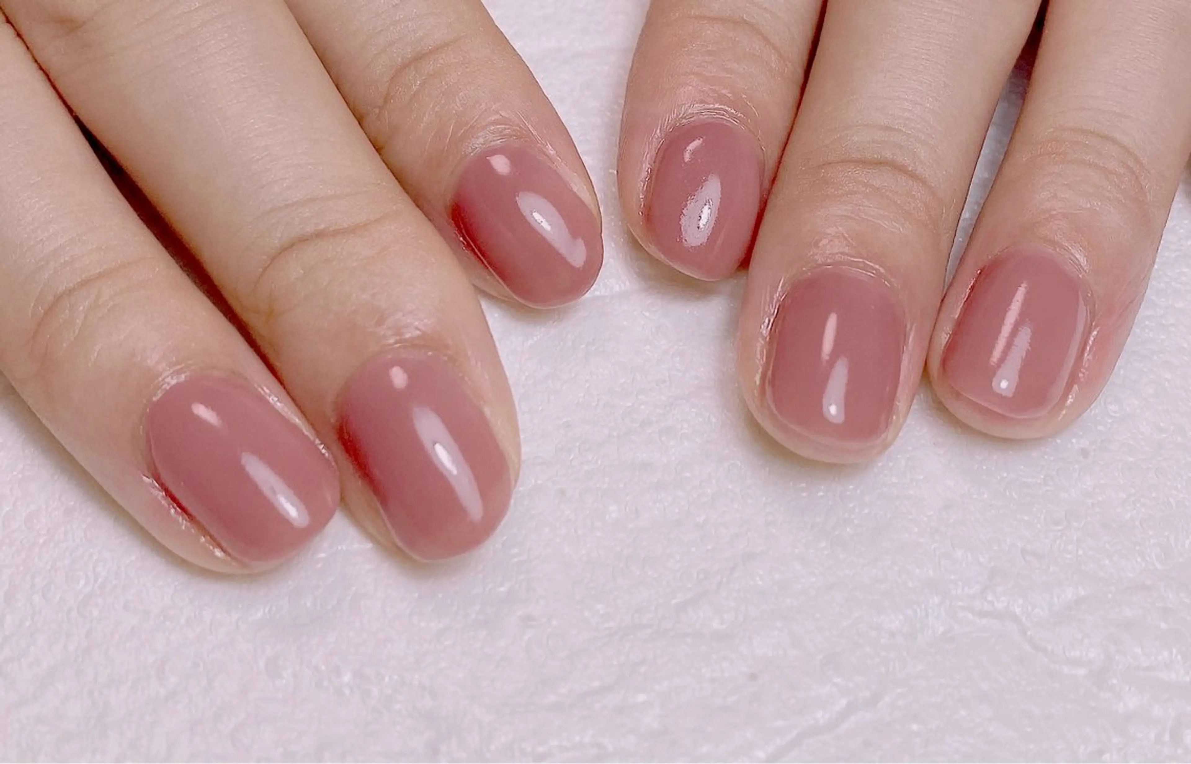 ネイル オフィスネイル ワンカラーネイル Nail Salon K 🧸美爪育成のネイルデザイン
