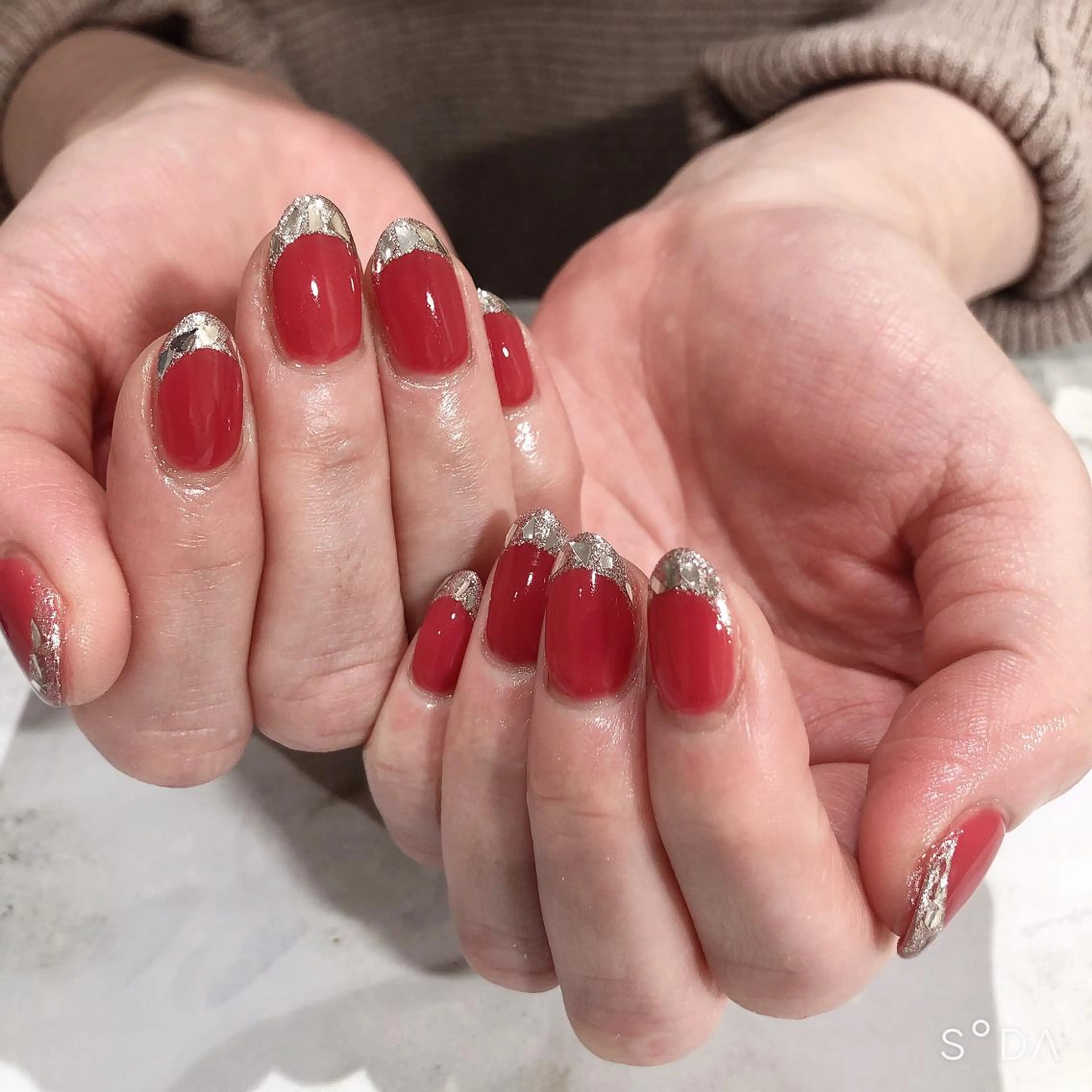 ネイル フレンチネイル ガラスフレンチ ハンドネイル 吉野✨ ネイルデザイナー✨のネイルデザイン