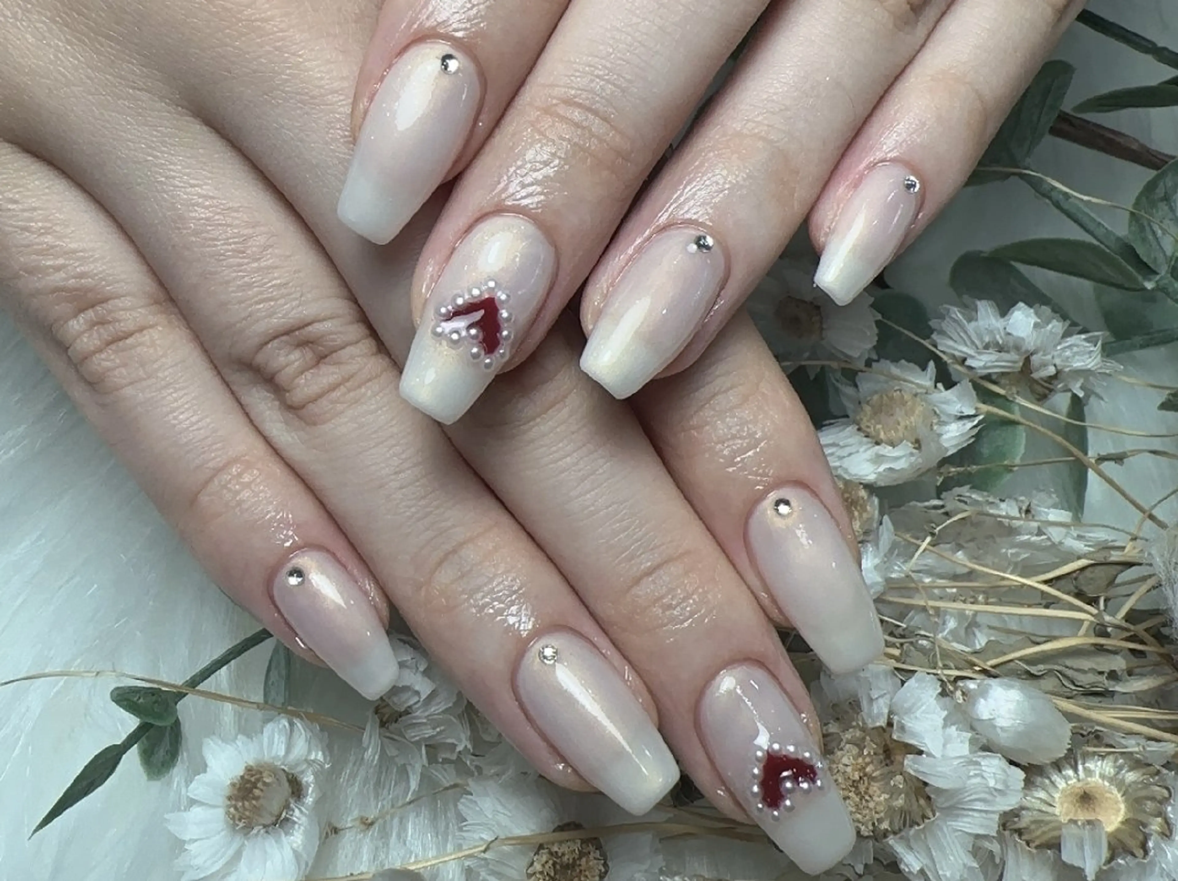 ネイル バレンタイン ハンドネイル UM Nail Salonのネイルデザイン