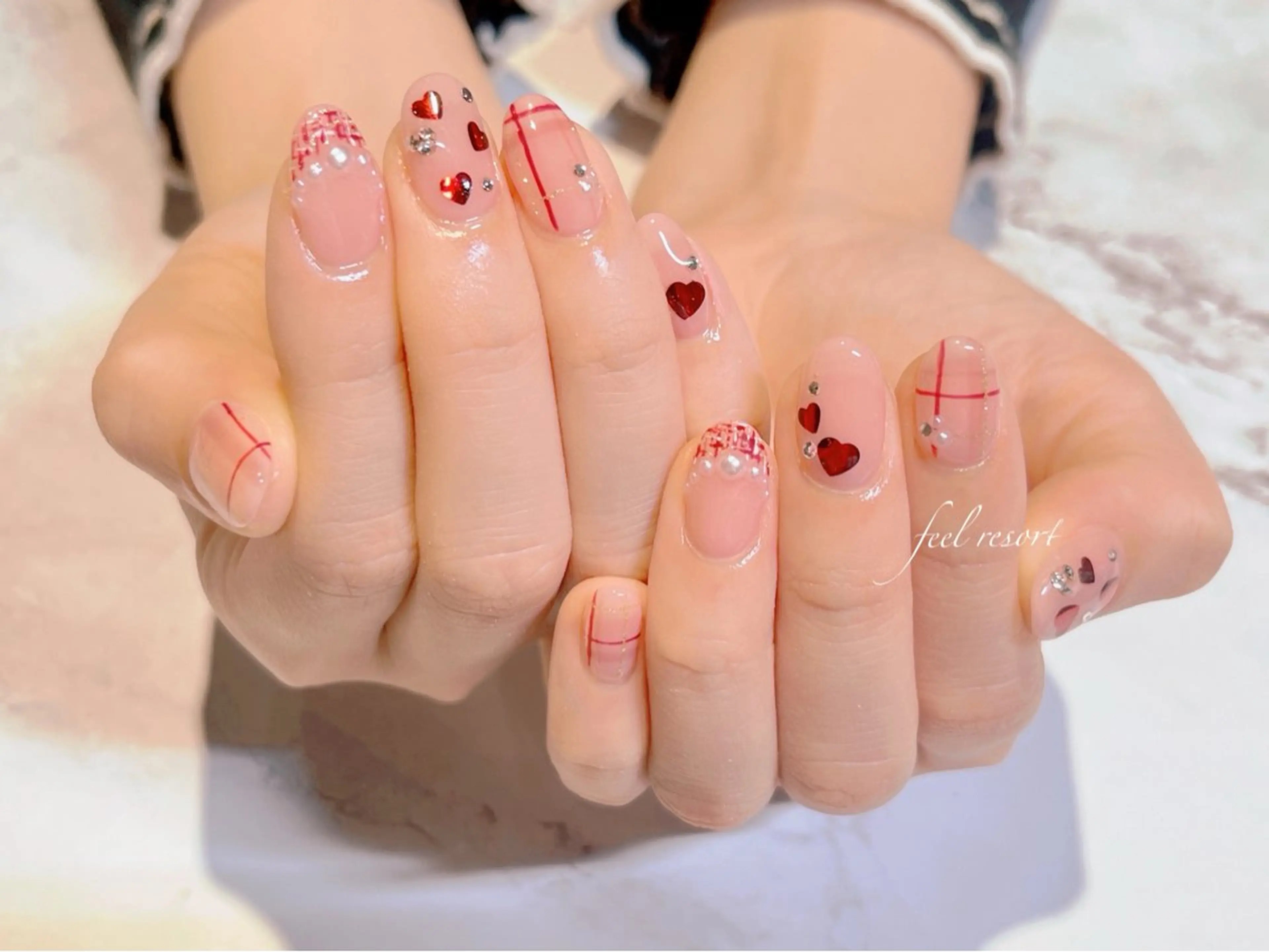 ネイル アートネイル 長さ出し フットネイル フレンチネイル ジェルネイル ハンドネイル Lien（リアン） 銀座駅6分のネイルデザイン