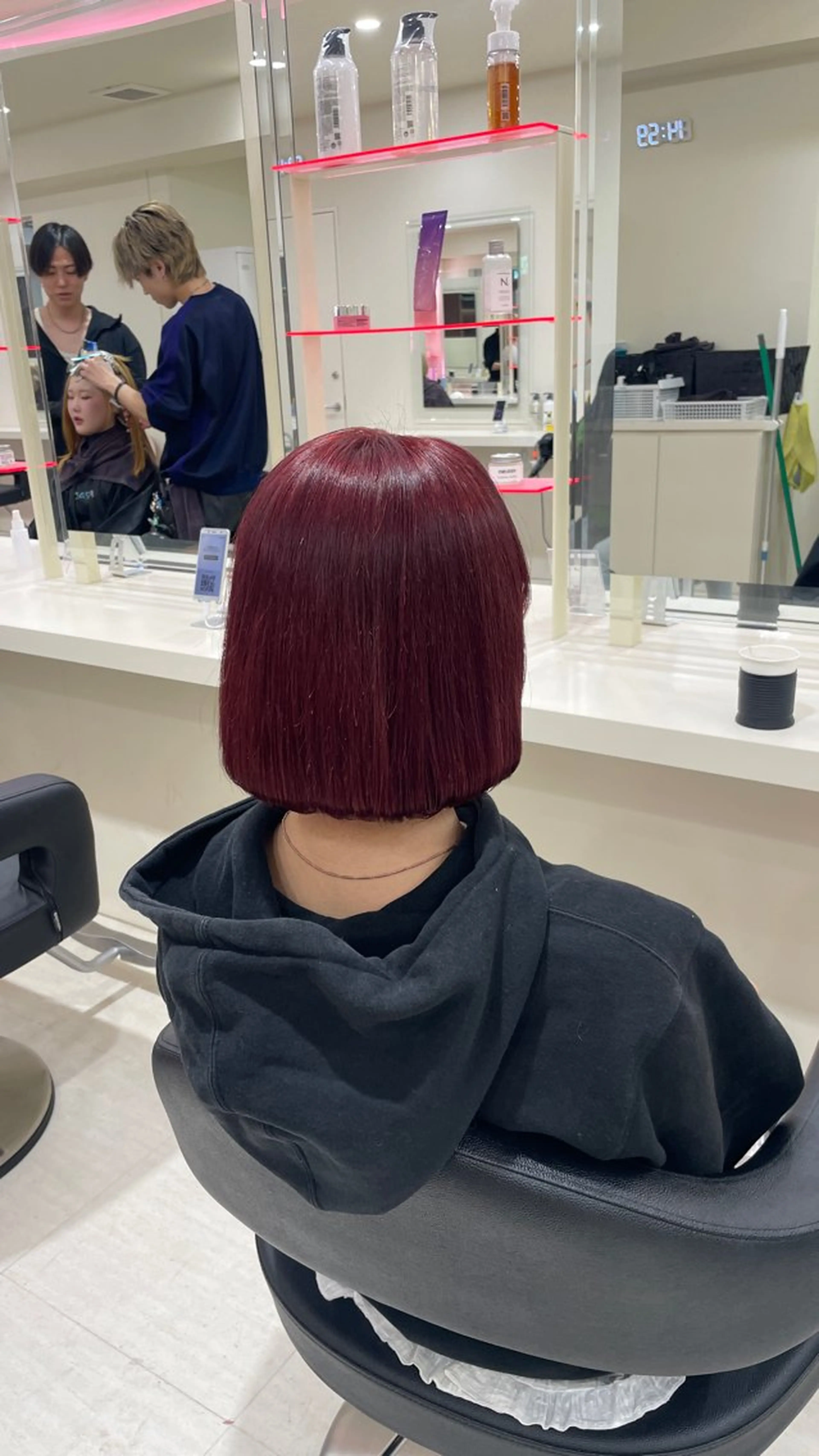 ショート カラー ヘアカラー トリートメント ヘアセット 💗暖色カラー💗 ツヤ髪💗Mayaのヘアスタイル