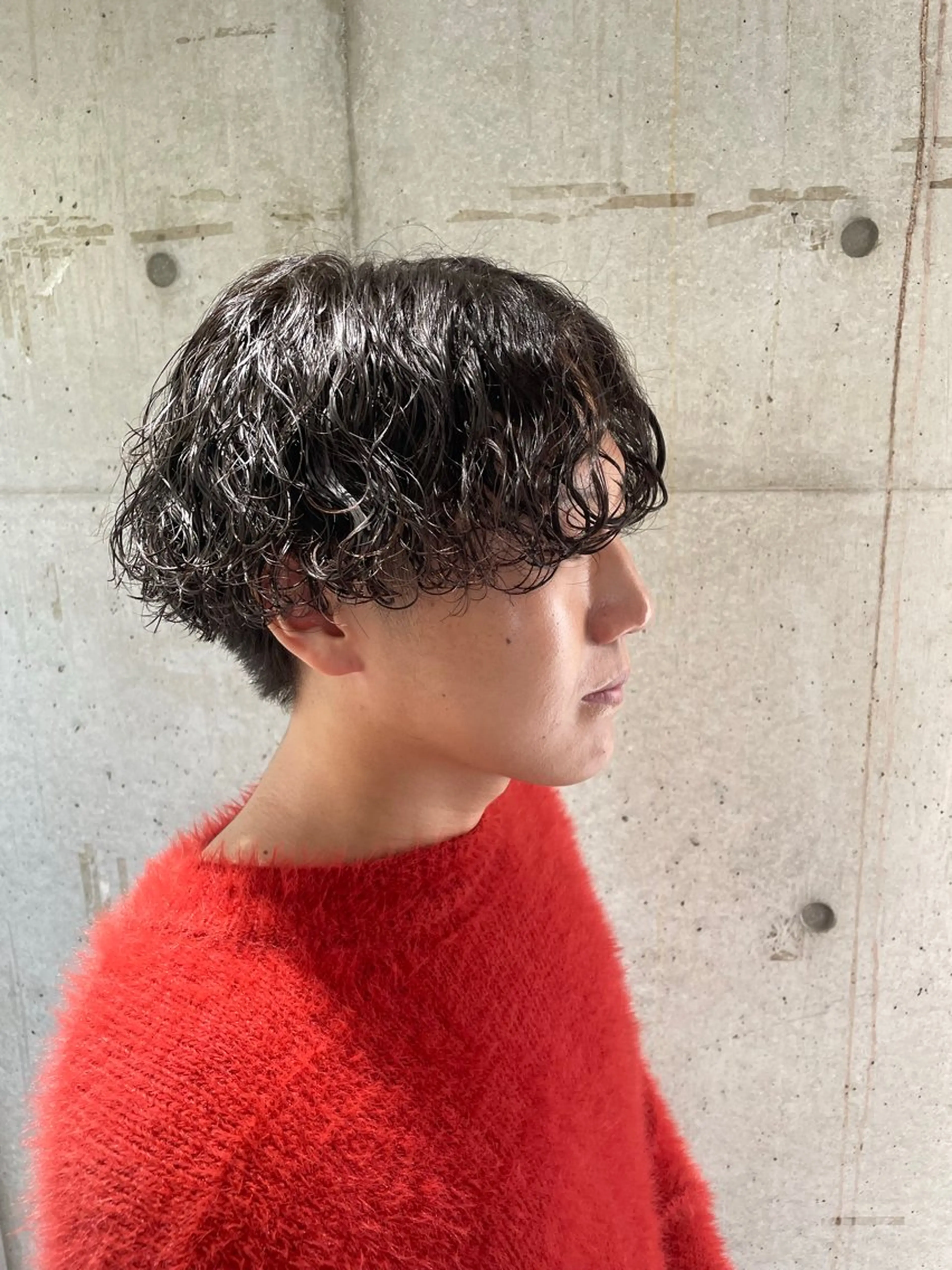 パーマ メンズ センターパート メンズパーマ 波巻きパーマ 小島 海斗のヘアスタイル