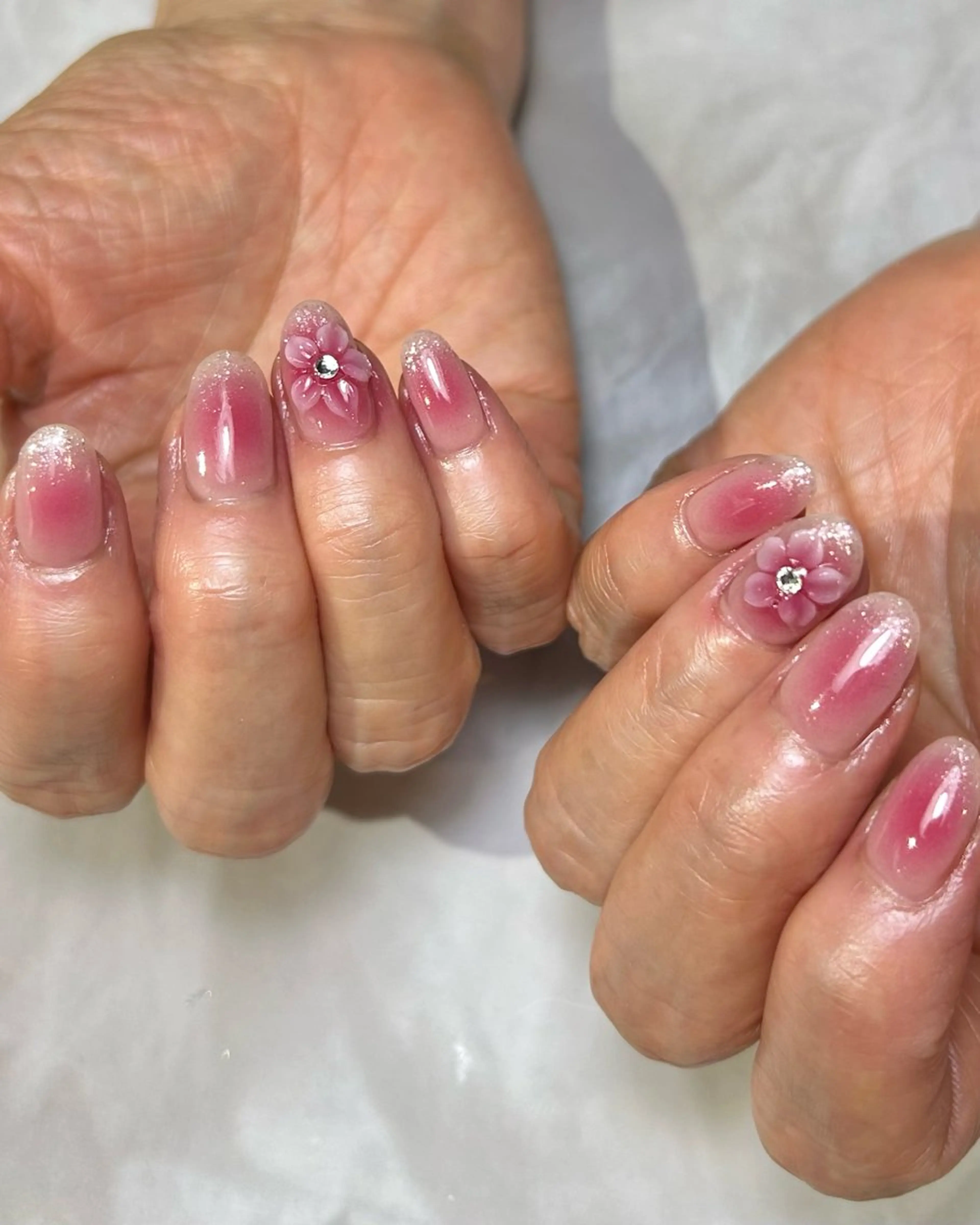 ネイル チークネイル 春ネイル ハンドネイル Reflection marikoのネイルデザイン