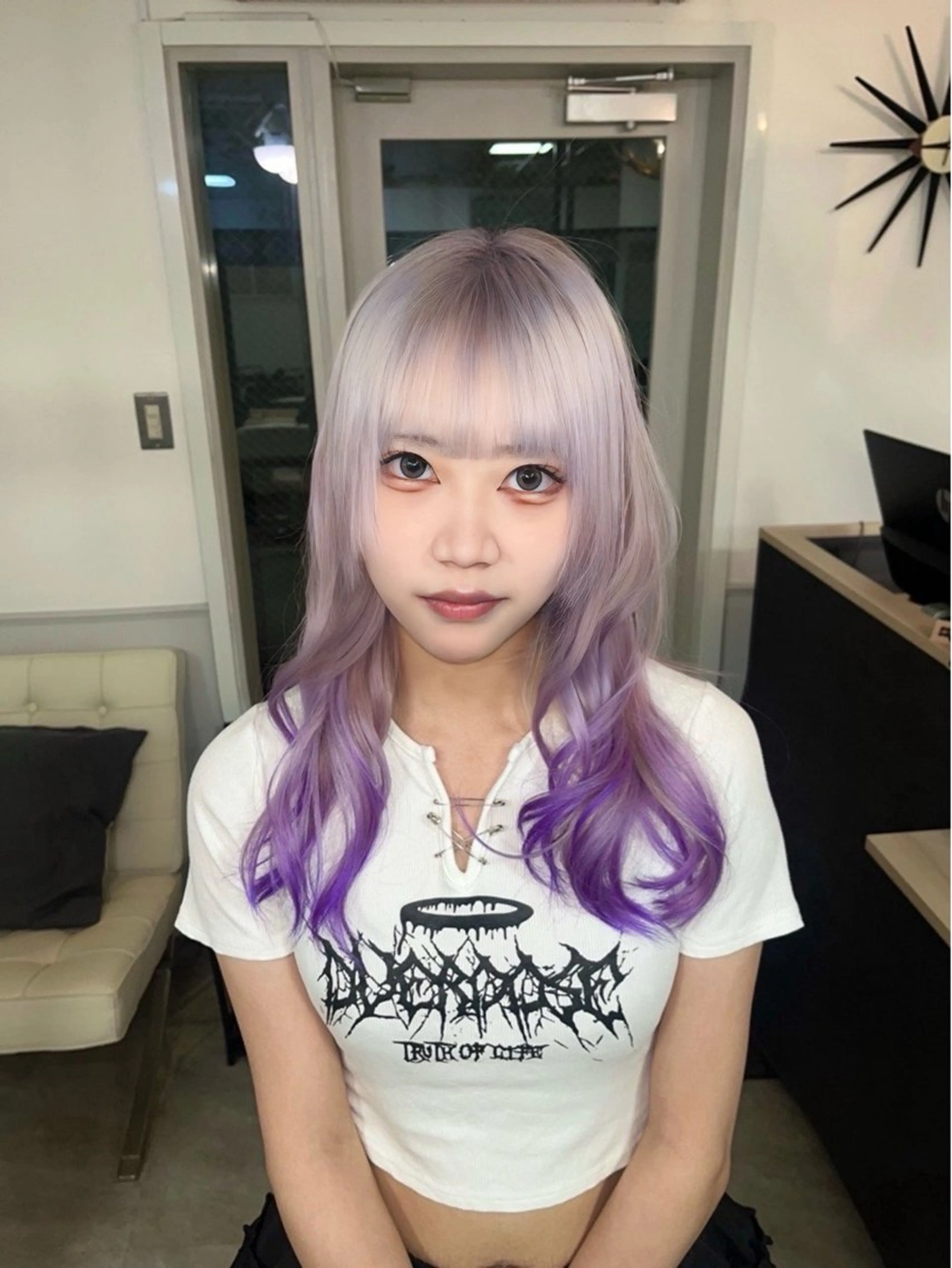 カラー デザインカラー グラデーションカラー ヘアカラー デザインカラー🍬✨ 透明感カラー✨ナナのヘアスタイル
