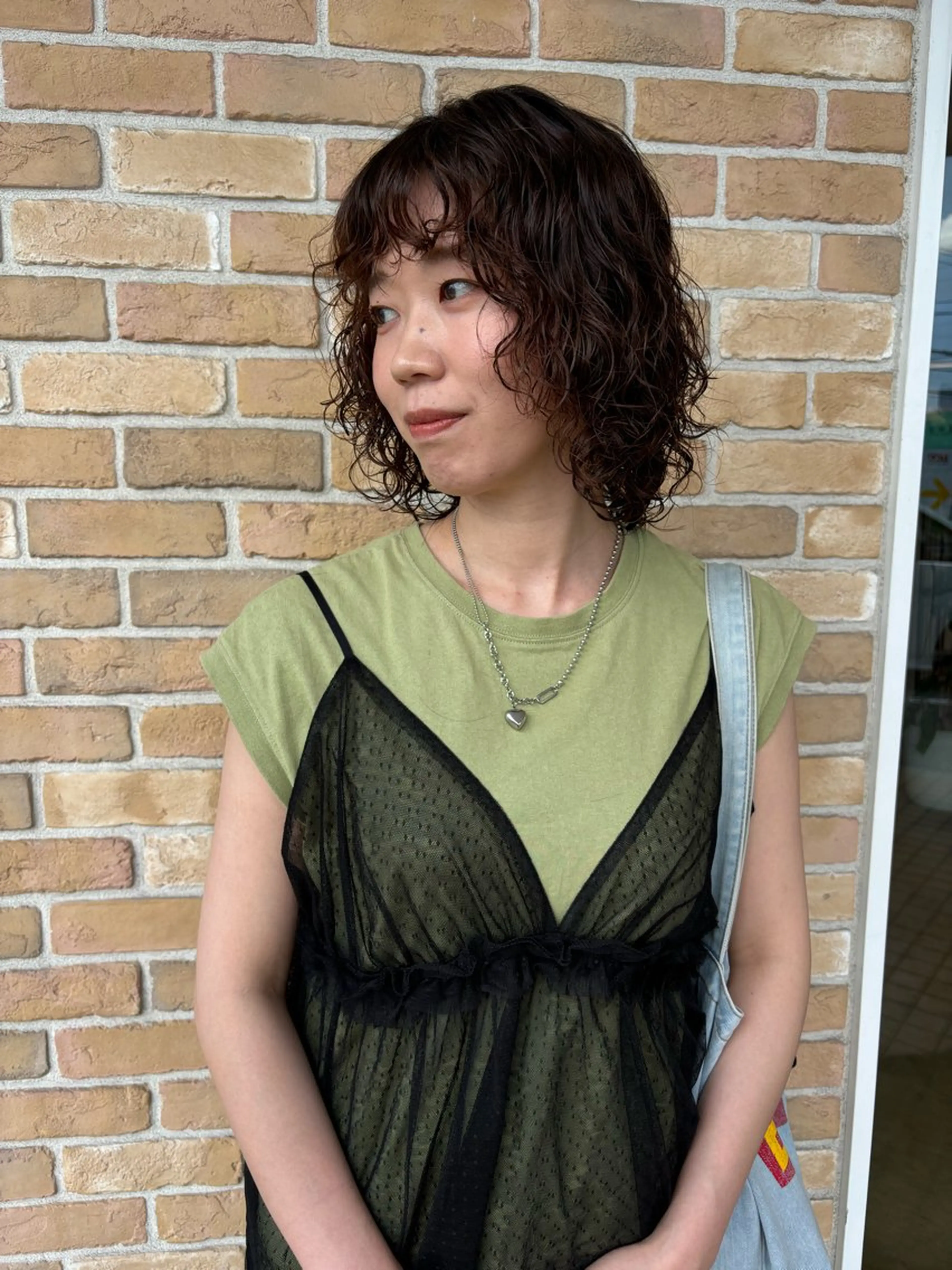 ミディアム カラー パーマ ヘアアレンジ ❣️倉敷❣️美髪 カラー能登一成のヘアスタイル