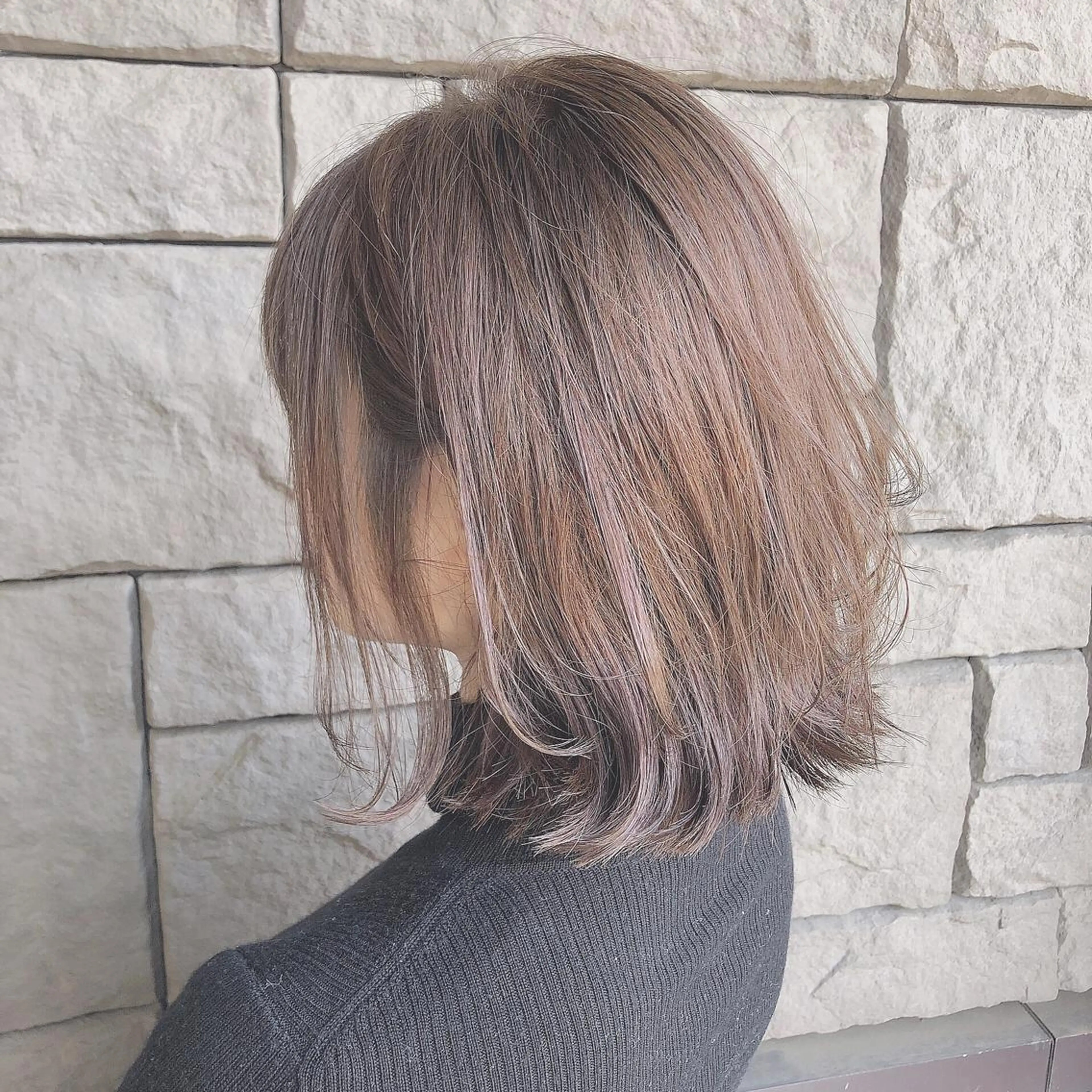 ミディアム カラー 店長/mao/ 前髪/顔周りカットのヘアスタイル