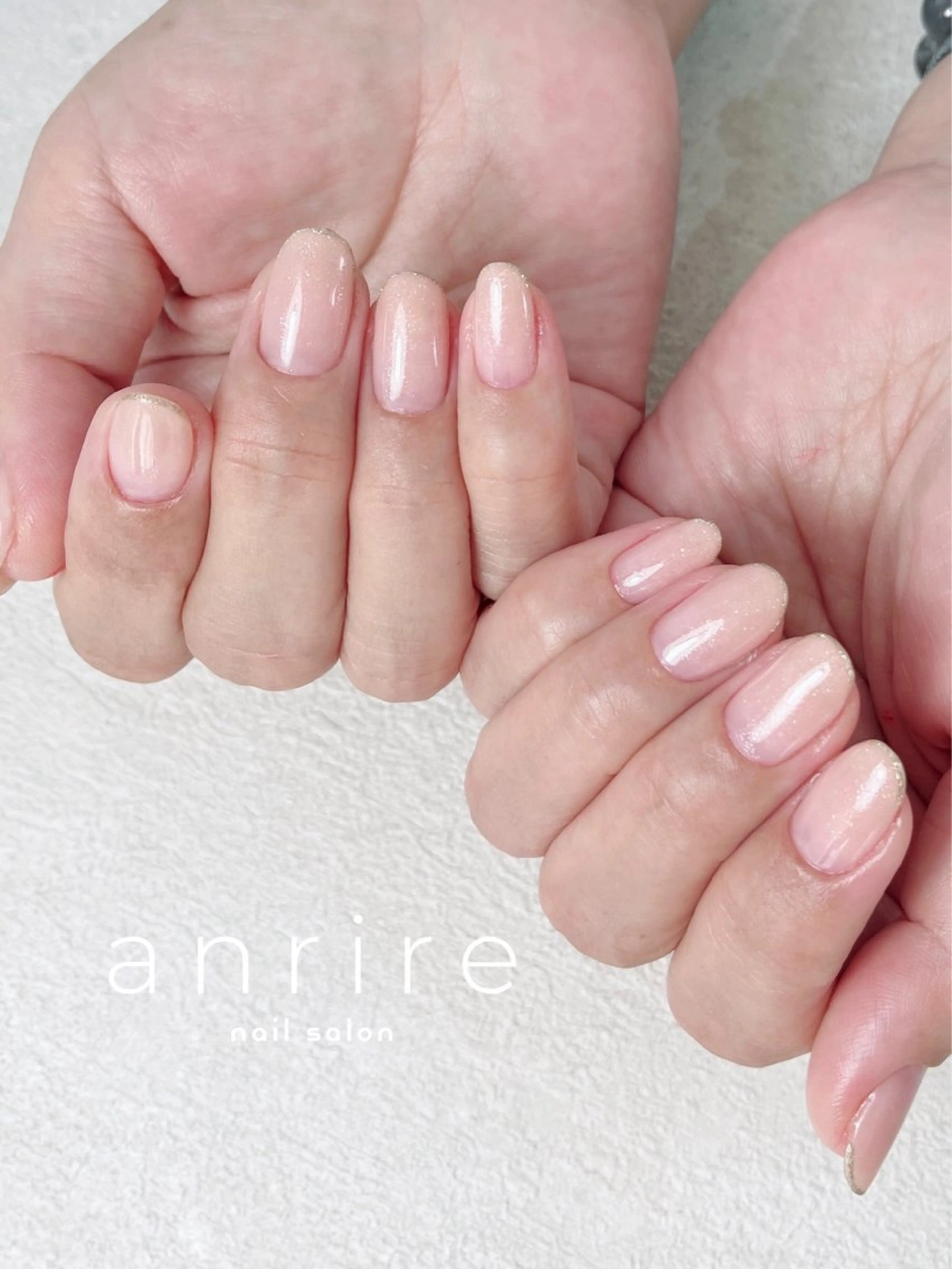 ネイル ジェルネイル グラデーション キラキラネイル ラメ(グリッター) オフィスネイル ハンドネイル nailsalon anrireのネイルデザイン