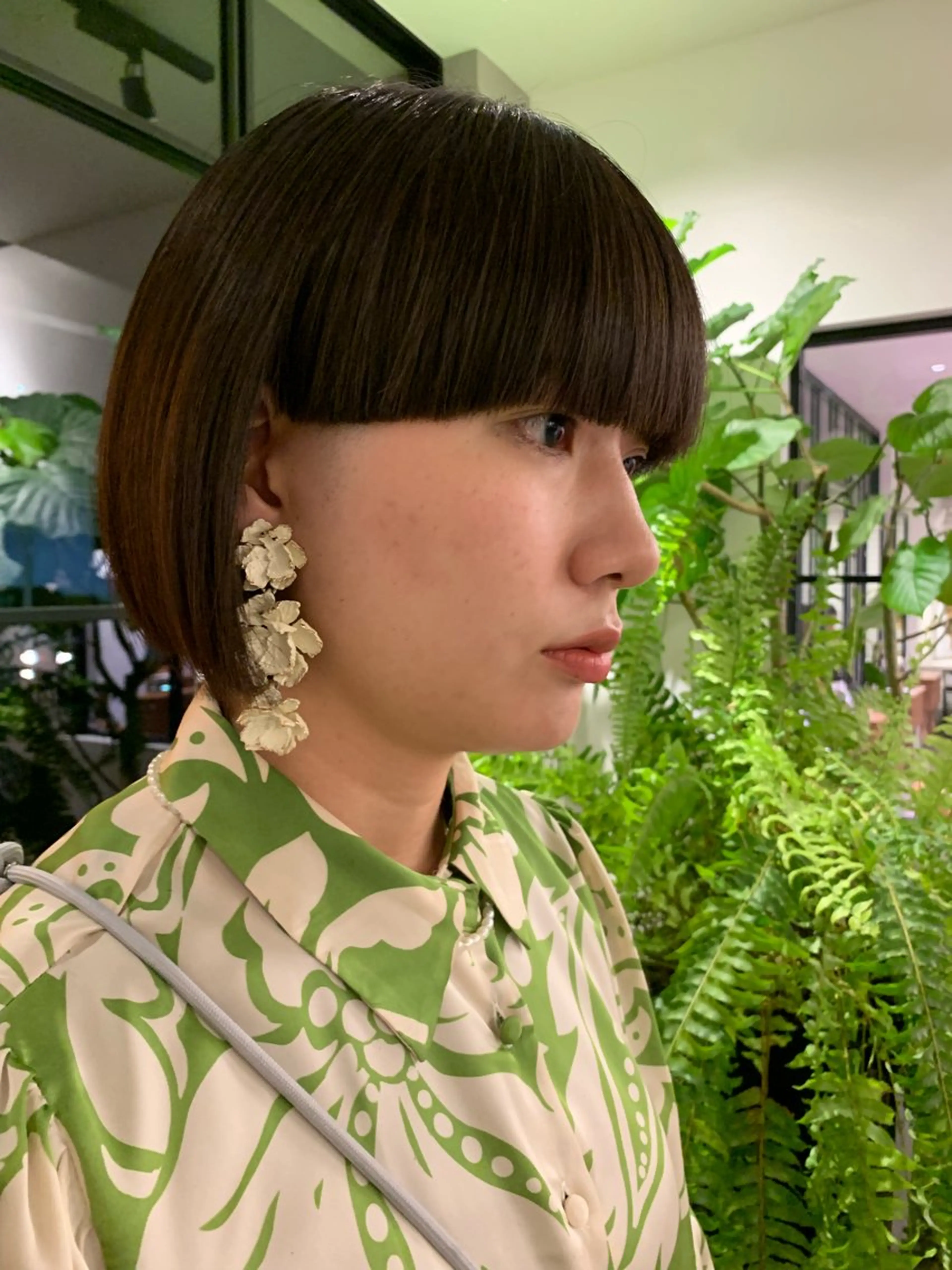 ショート ボブ ワイドバング なかの りなのヘアスタイル