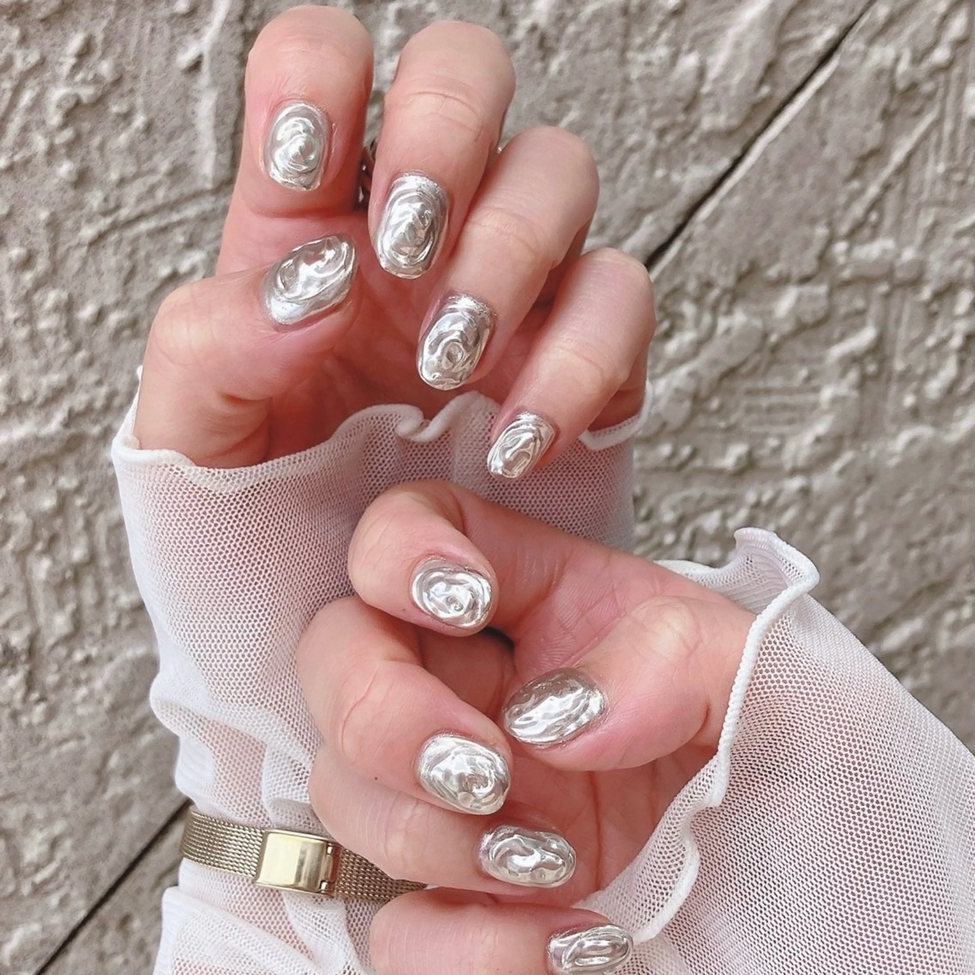 ネイル ミラーネイル ニュアンスネイル ハンドネイル nails 🎀meのネイルデザイン