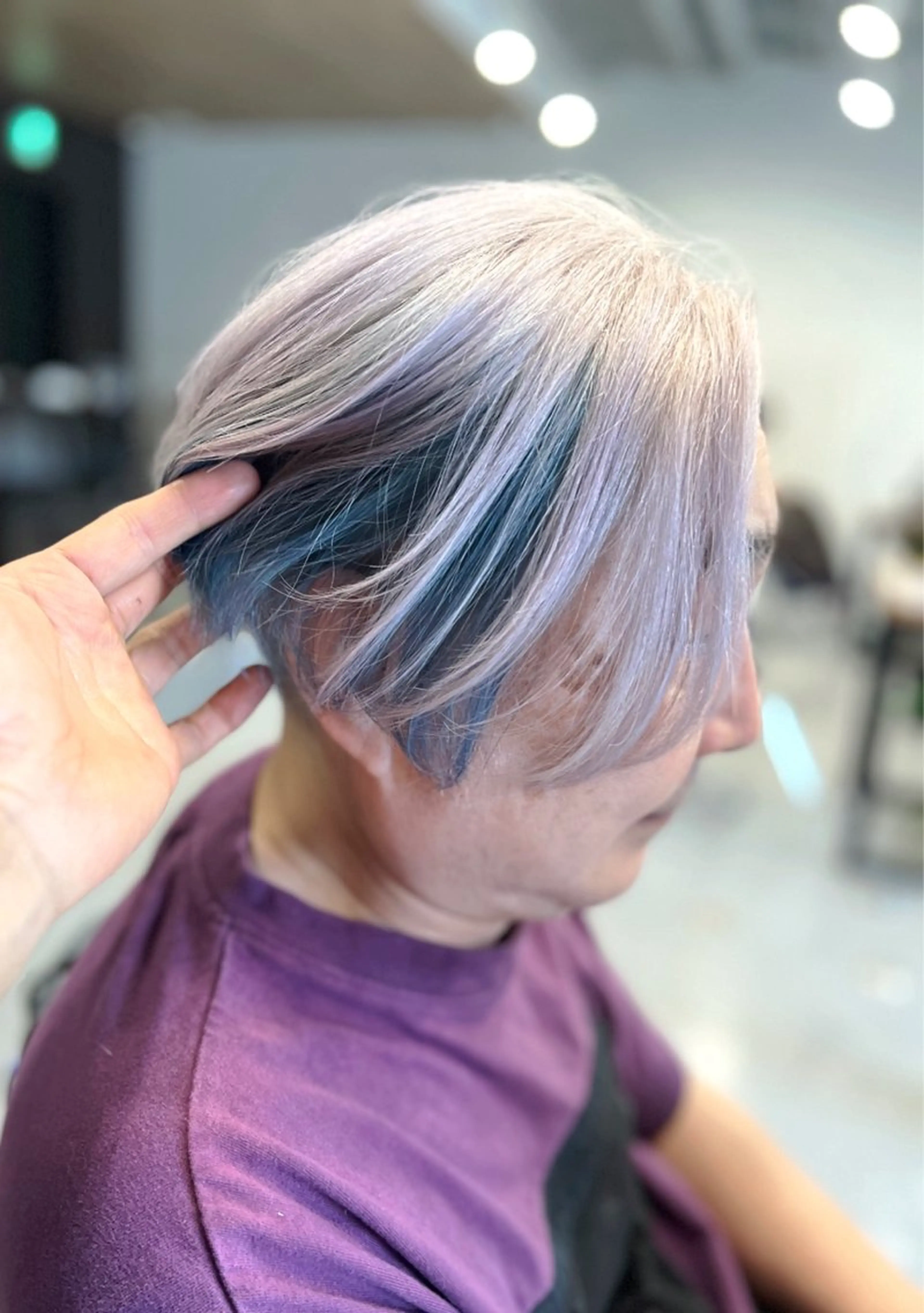 ショート カラー パーマ ヘアアレンジ メンズ メンズブリーチ ブリーチ ブルーカラー カット ヘアカラー トリートメント APSEE メンズカラー特化のヘアスタイル