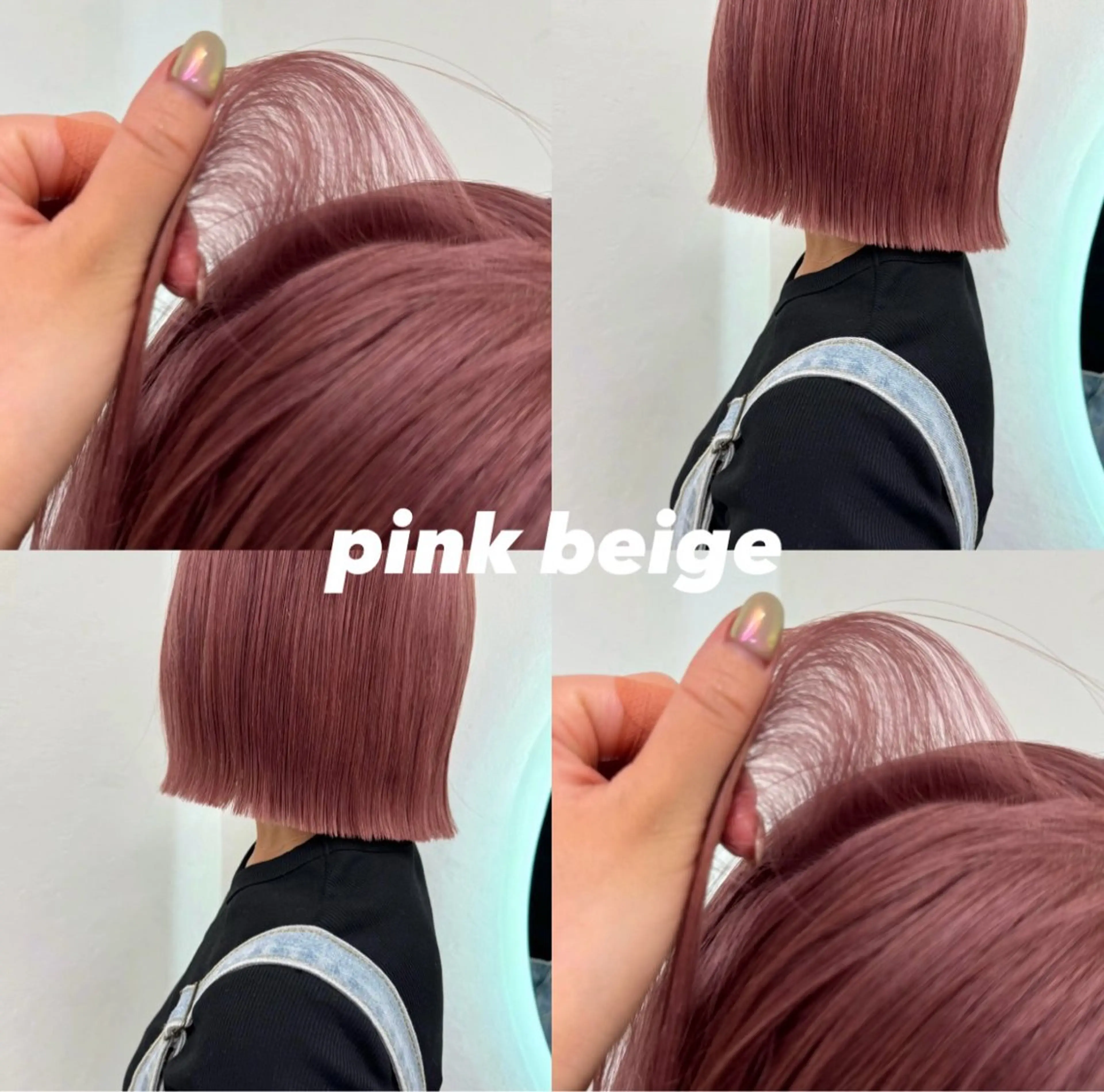 カラー ブリーチ ケアブリーチ ayaka/暖色 /ニュアンスボブのヘアスタイル