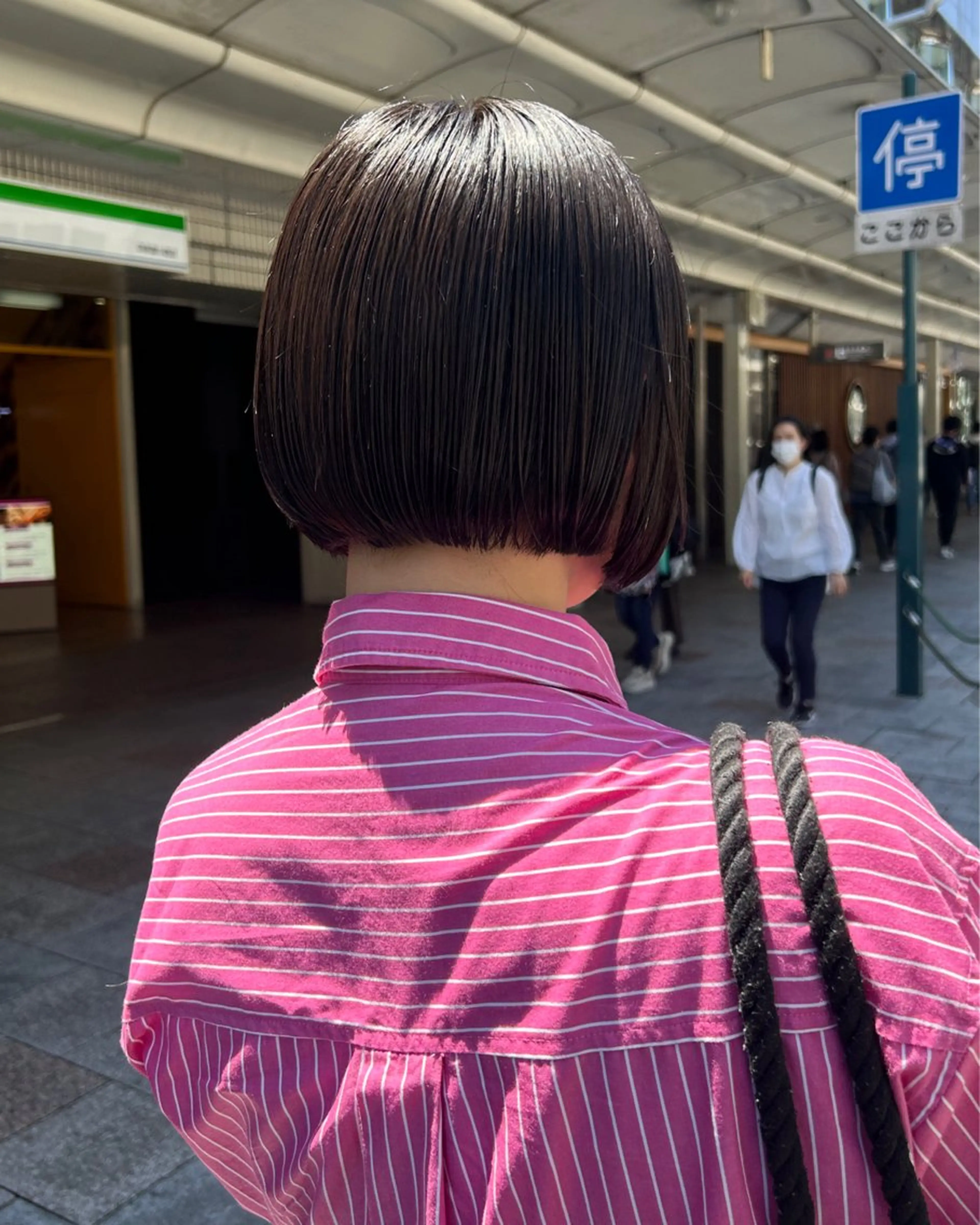 ショート ボブ 顔周りカット 髪質改善 レイヤーカット 似合わせカット カット ヘアカラー トリートメント 【nui 茨木】 清水優のヘアスタイル