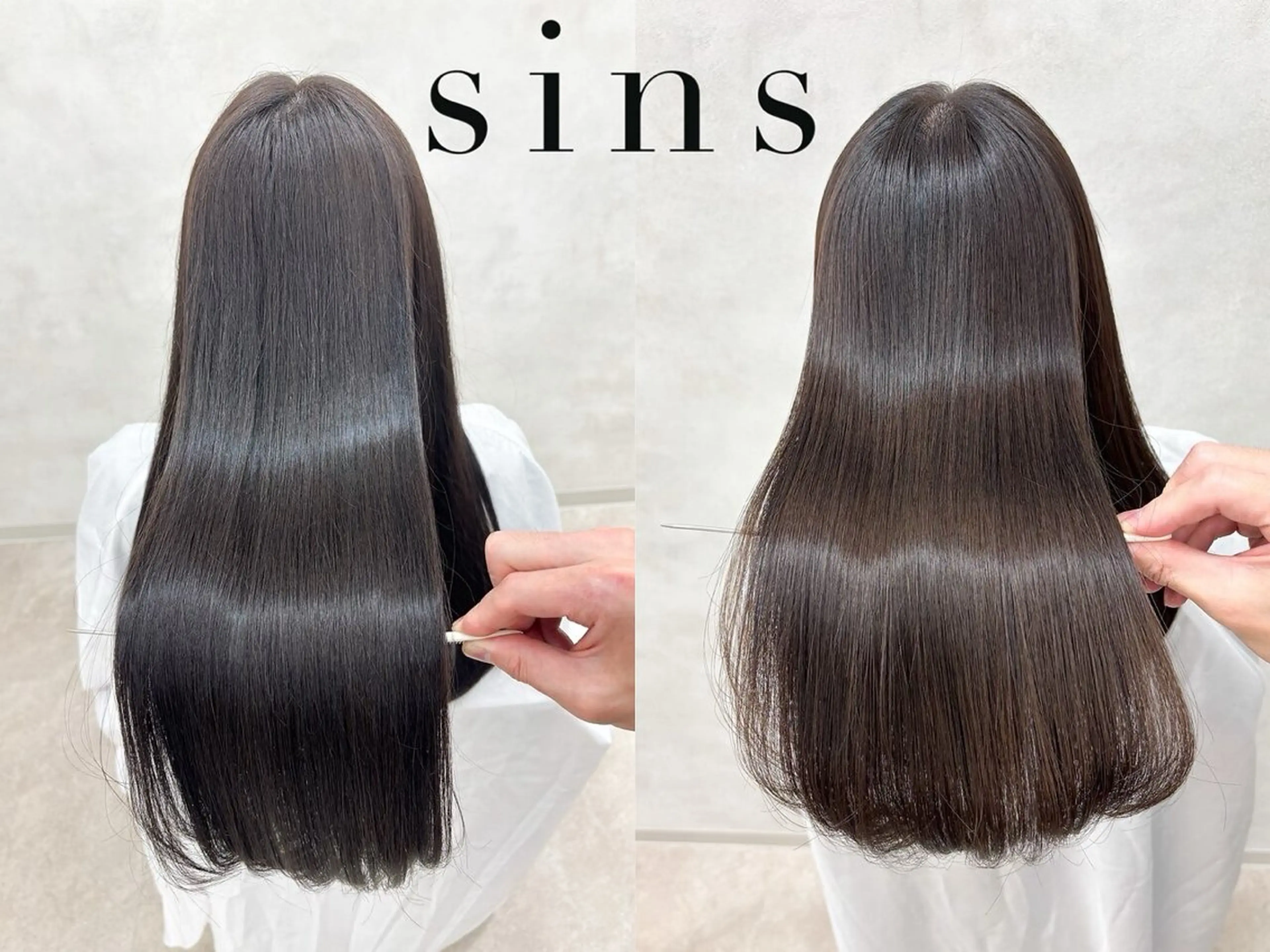 ロング ヘアカラー 縮毛矯正 大石 和弥のヘアスタイル