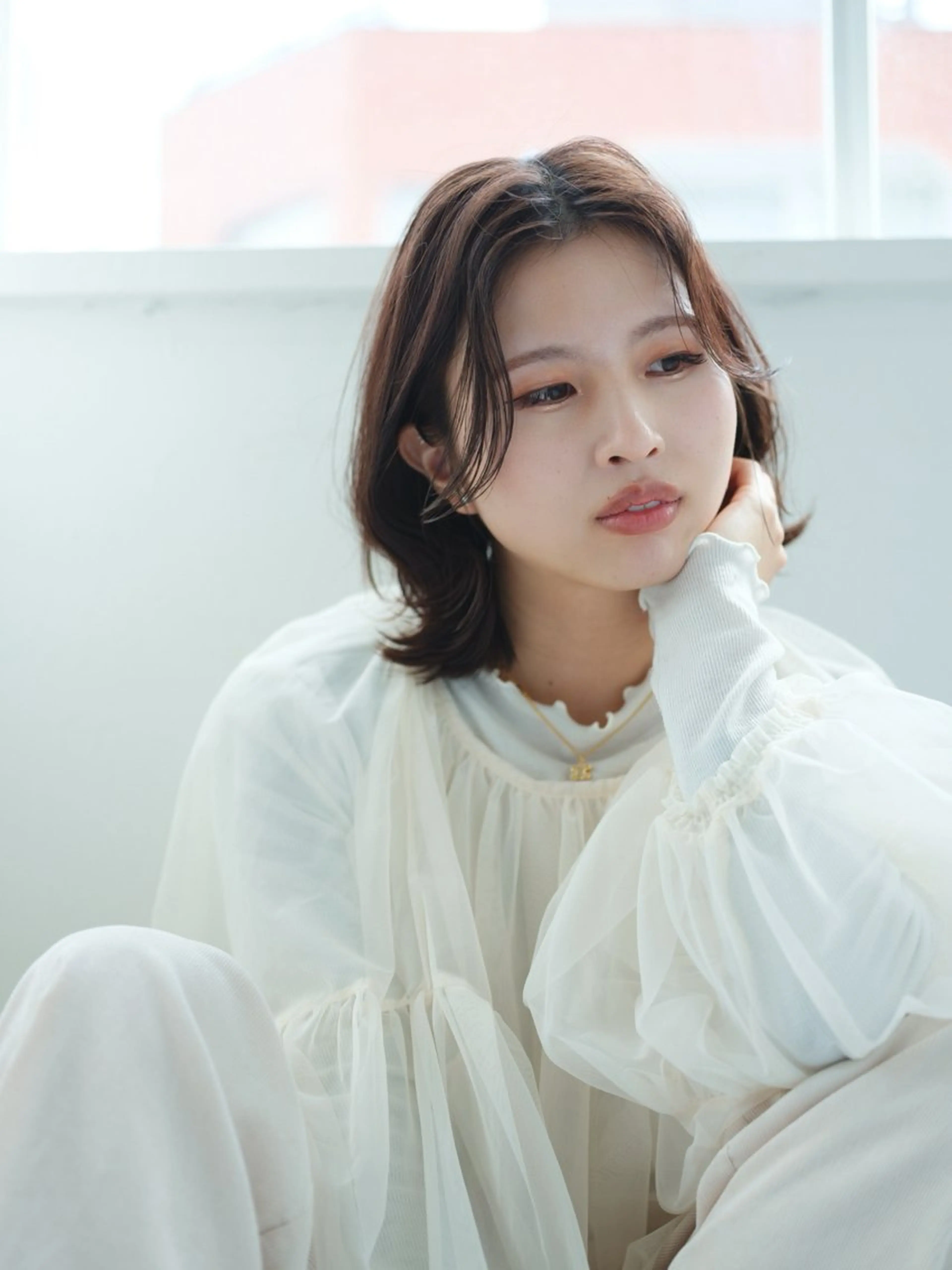 ミディアム ボブ レイヤーカット カット ヘッドスパ 細井 友貴のヘアスタイル