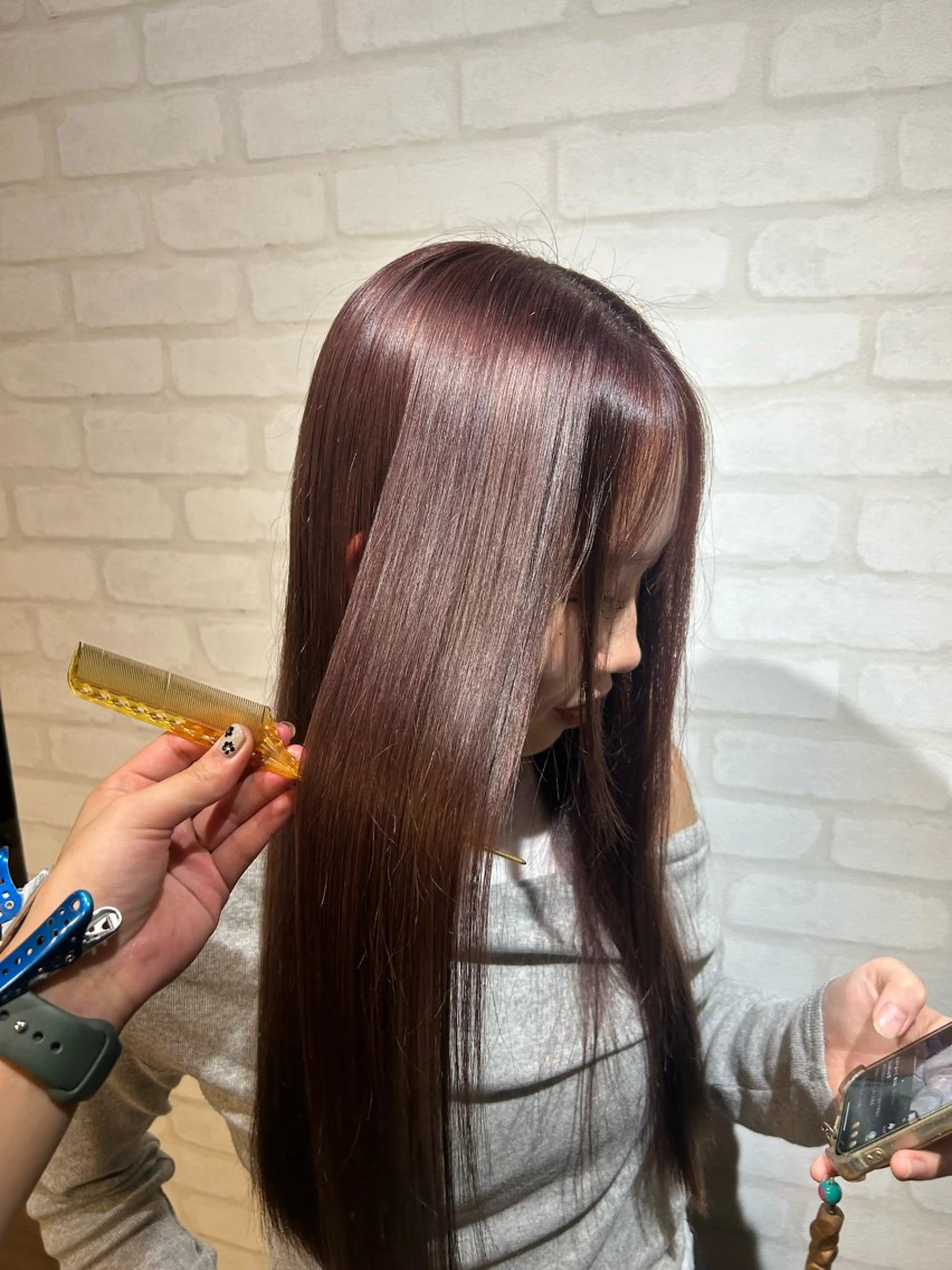 ロング カラー 透明感カラー ラベンダーカラー ヘアカラー 🌻東尾 凜🌻のヘアスタイル