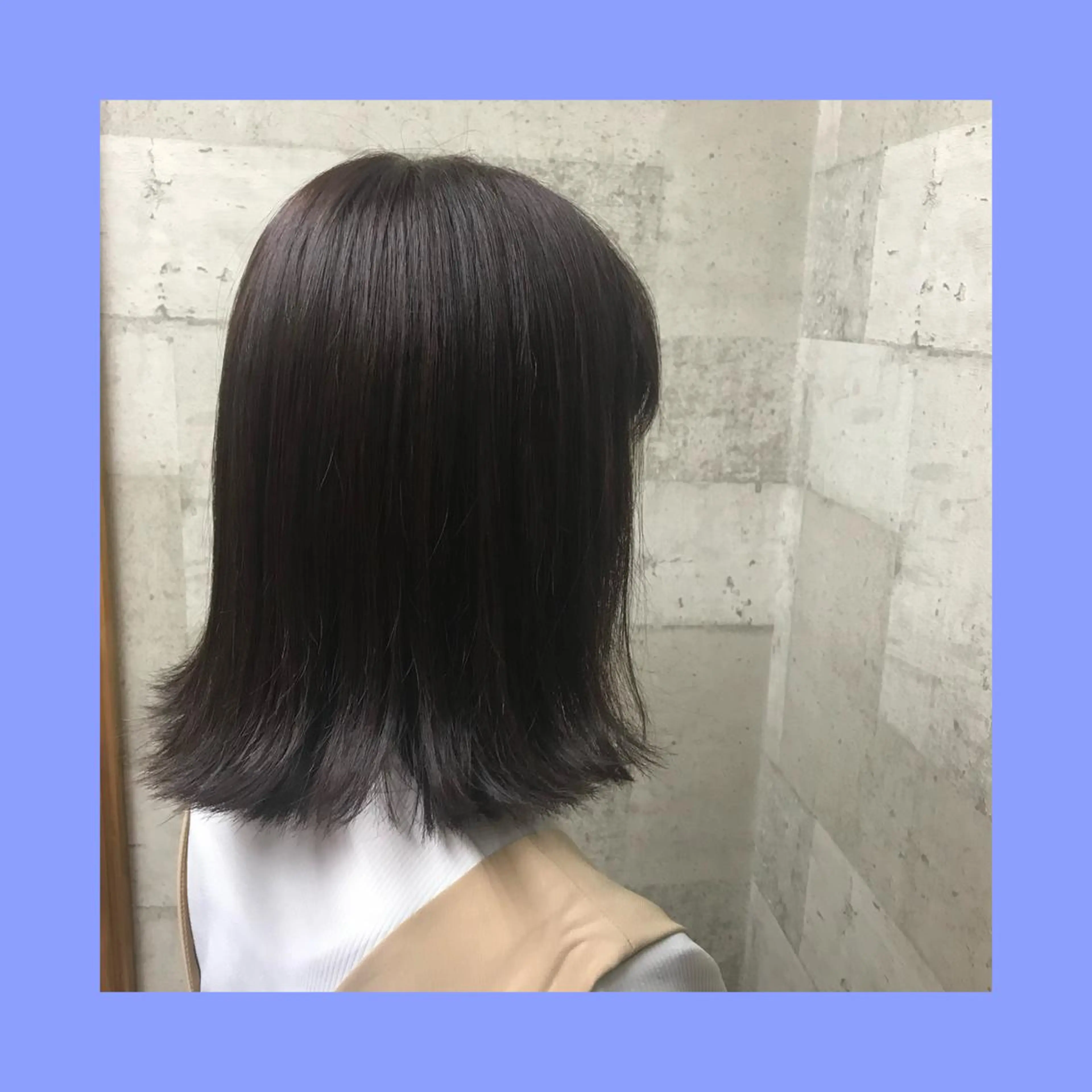 ミディアム カラー パープルカラー ヘアメイクモデル 募集中💛kinoのヘアスタイル