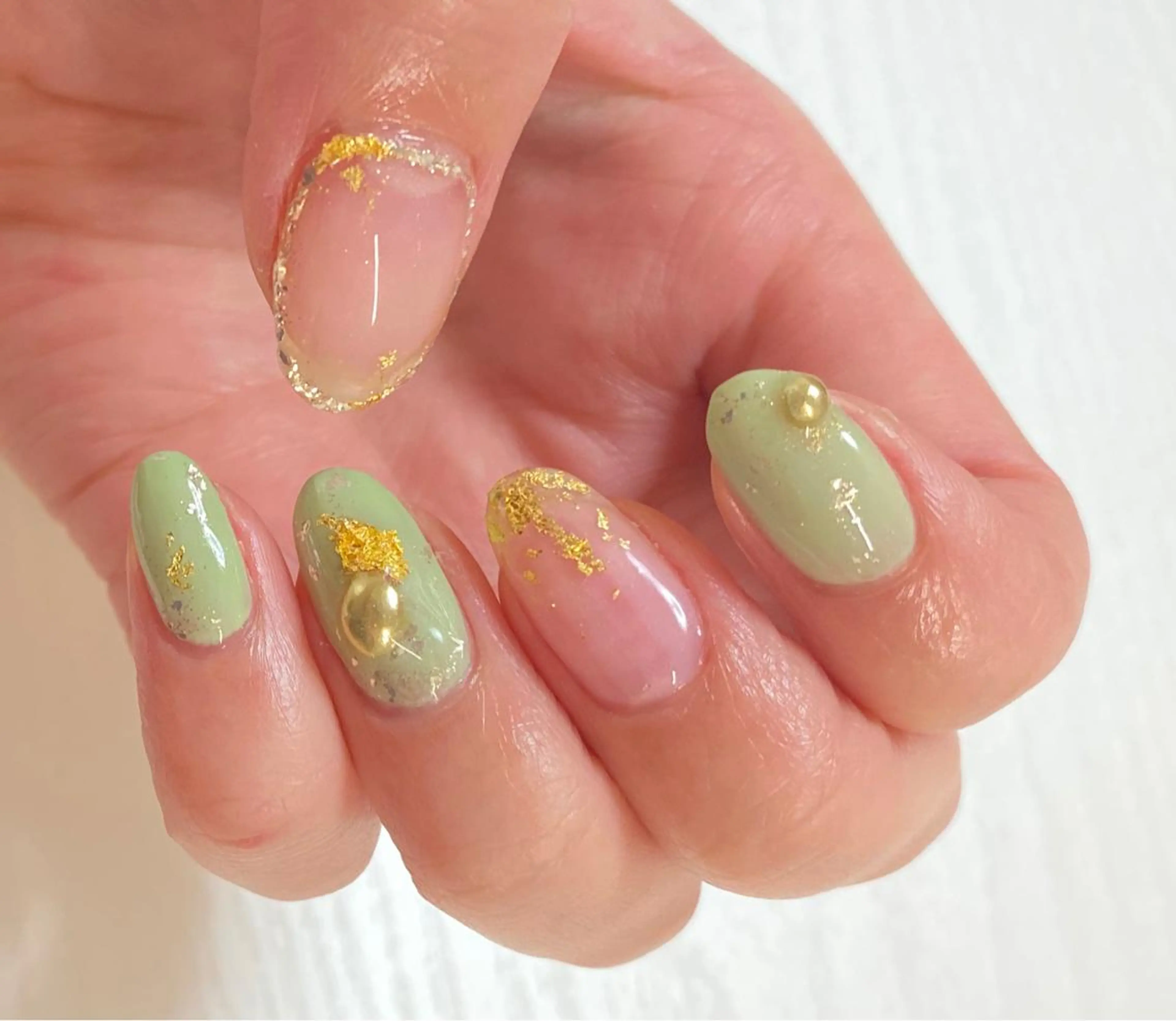 ネイル ニュアンスネイル ピスタチオネイル eyelash & nail  AN所属・eyelash & nail  ＡＮのマツエク・マツパデザイン