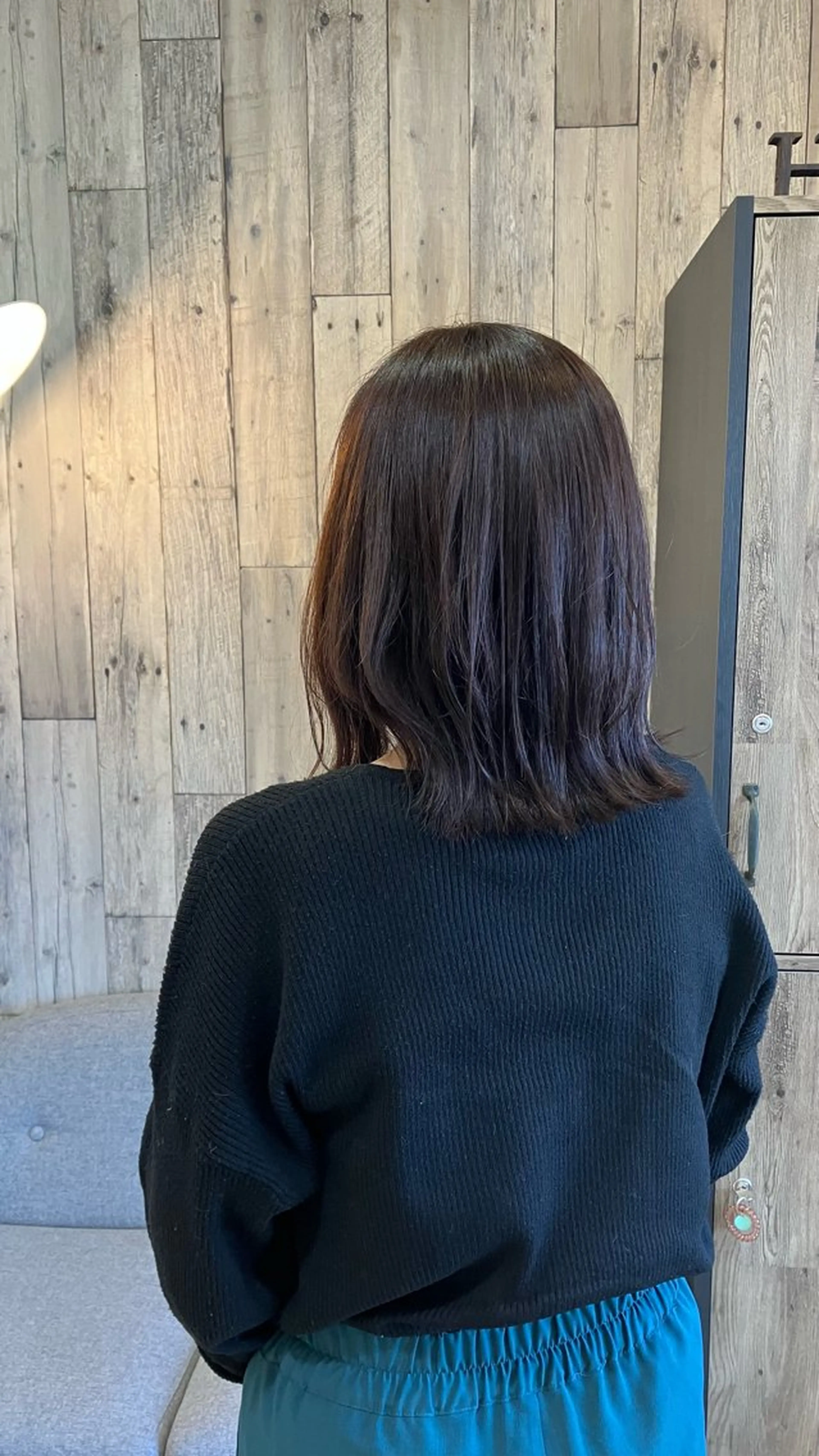 ミディアム カラー ヘアカラー 藤田 七海のヘアスタイル