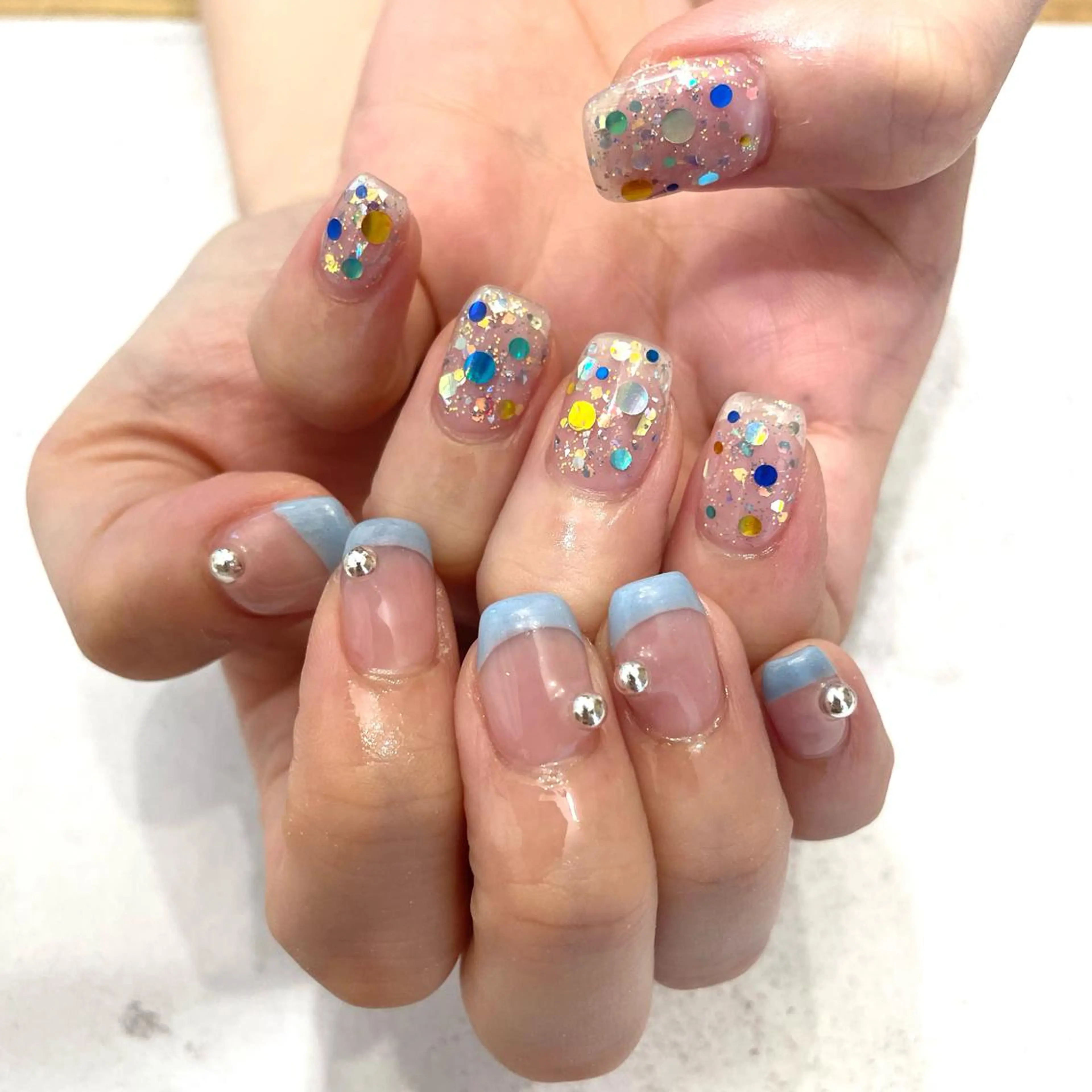 ネイル ハンドネイル Sea  nail by emaのネイルデザイン