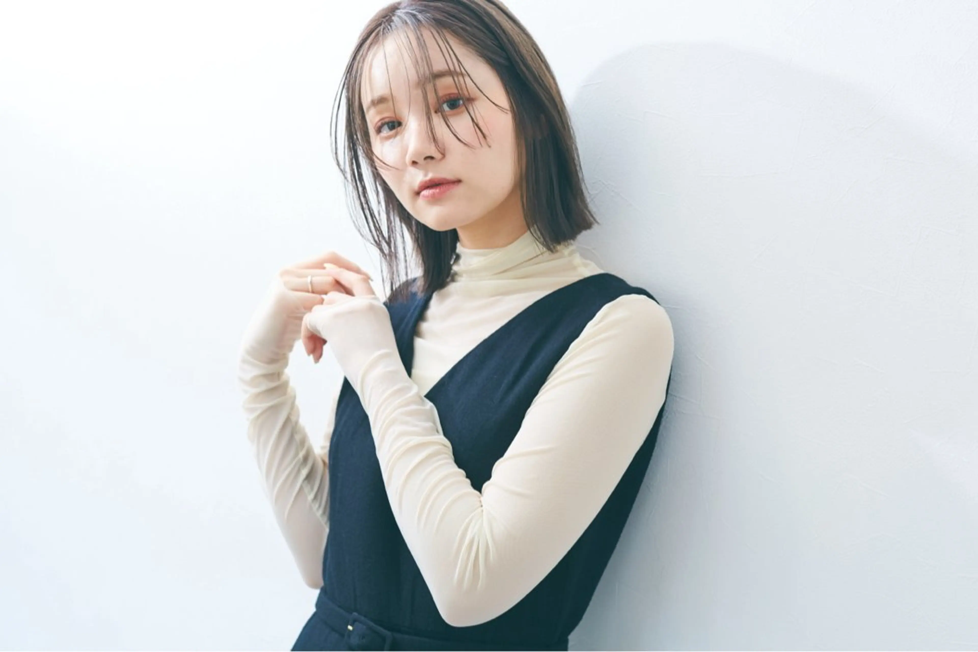 ミディアム カラー カット トリートメント レイヤー×髪質改善 ×透明感/杉田 圭のヘアスタイル