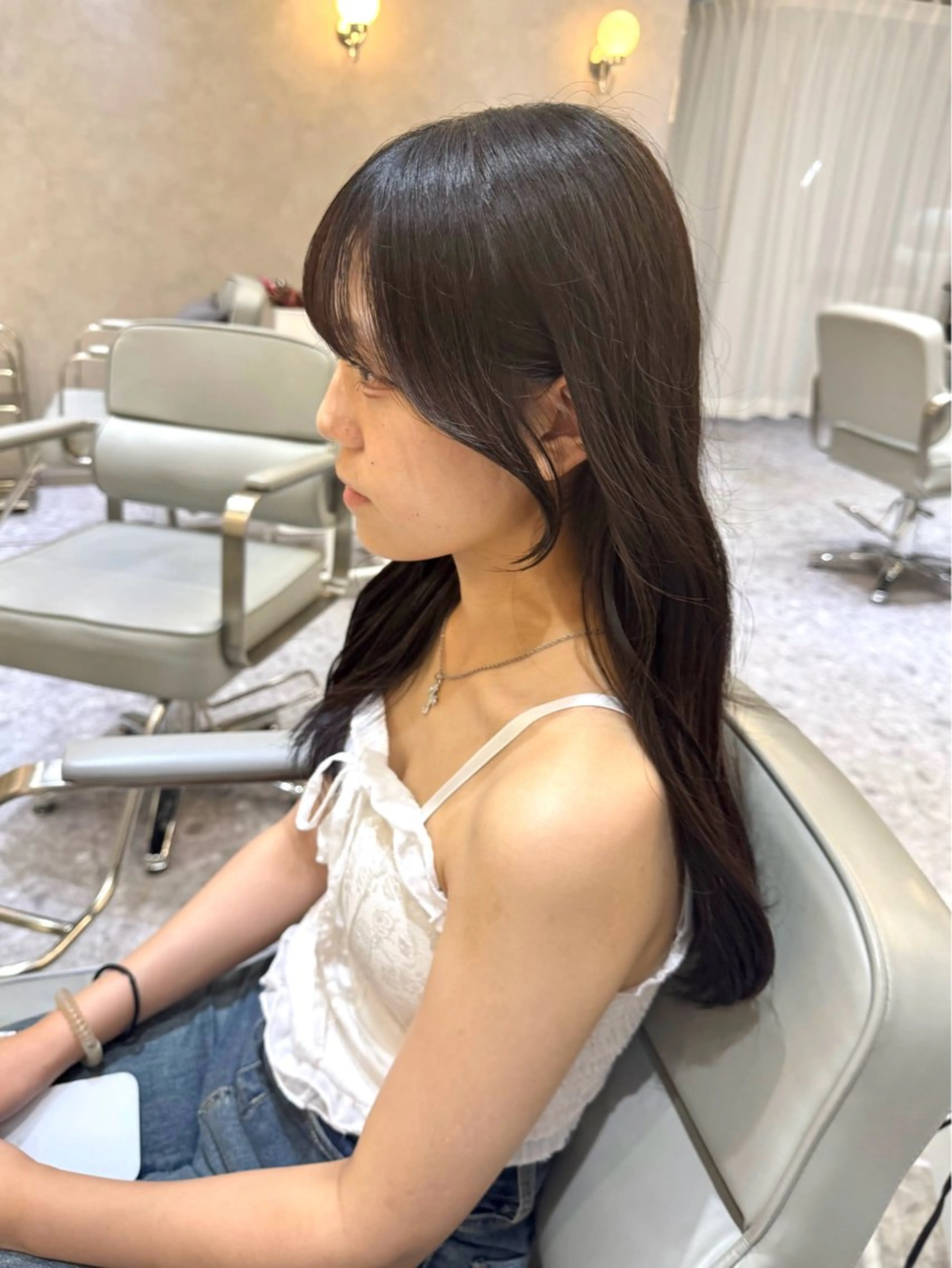 ロング 韓国ヘア🇰🇷/ 顔周り/松田光里のヘアスタイル