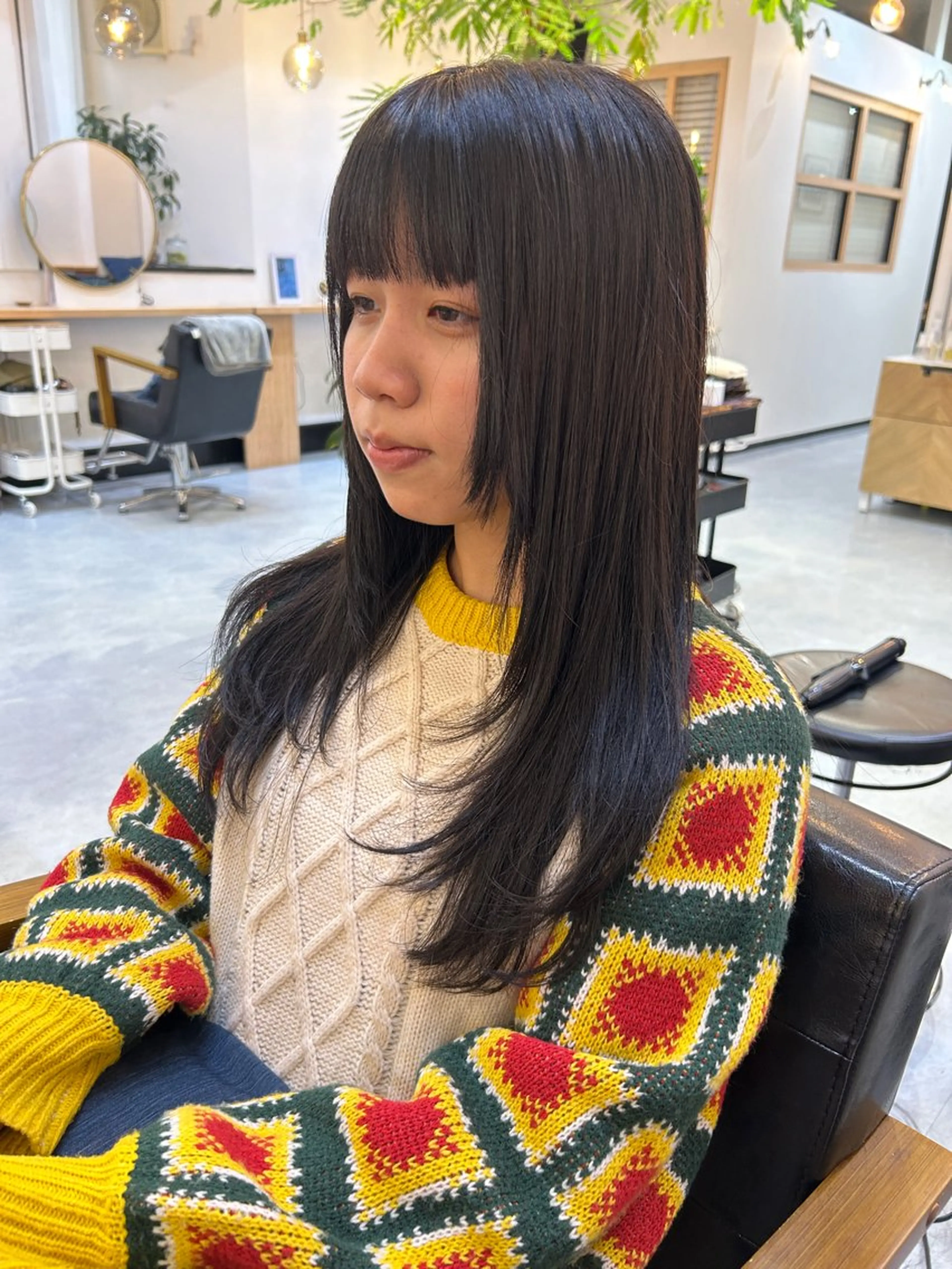 ロング カラー カット ヘアカラー トリートメント CARICIA 白木 由里加/新栄のヘアスタイル