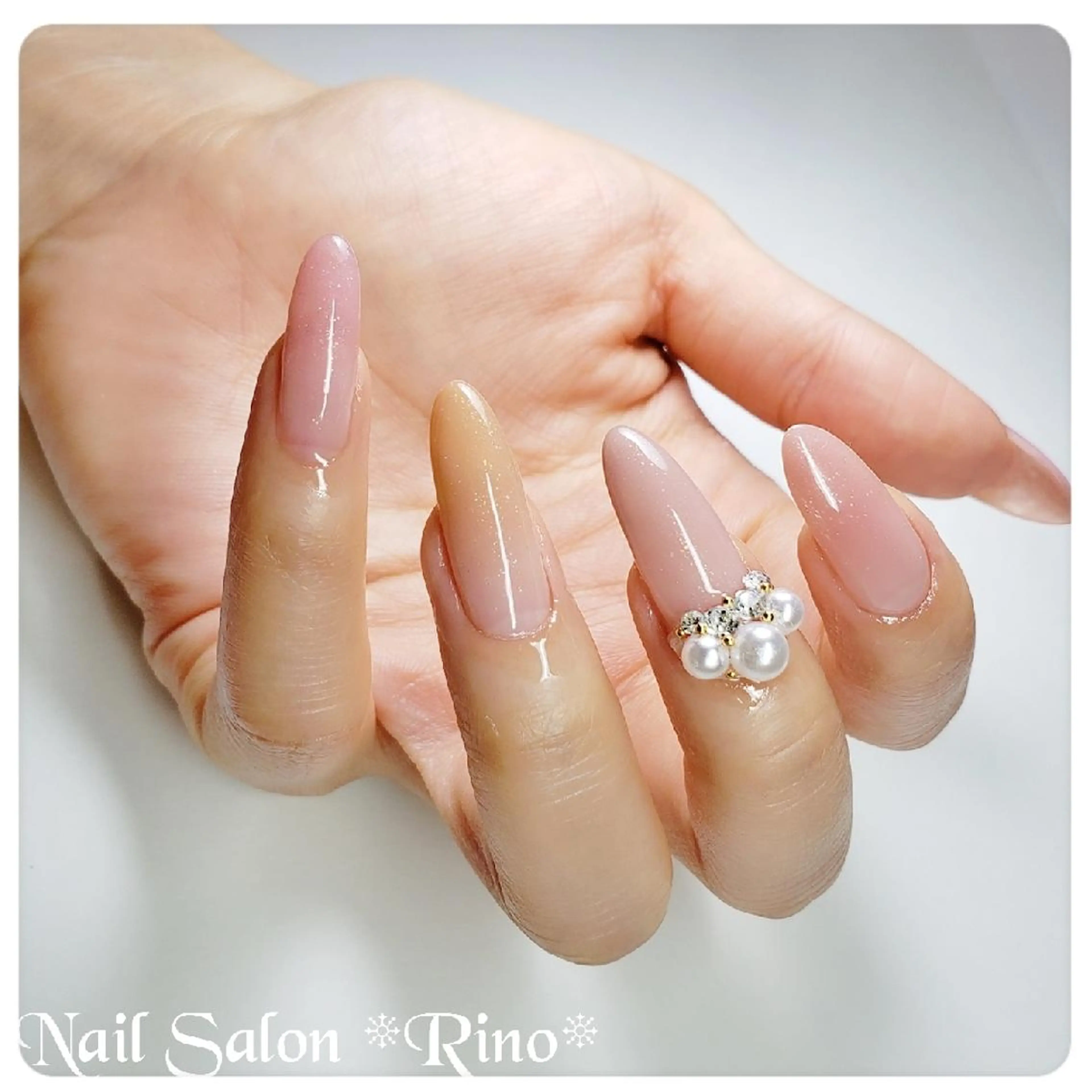 ロング ネイル ジェルネイル グラデーション ハンドネイル Katayama Yokoのネイルデザイン