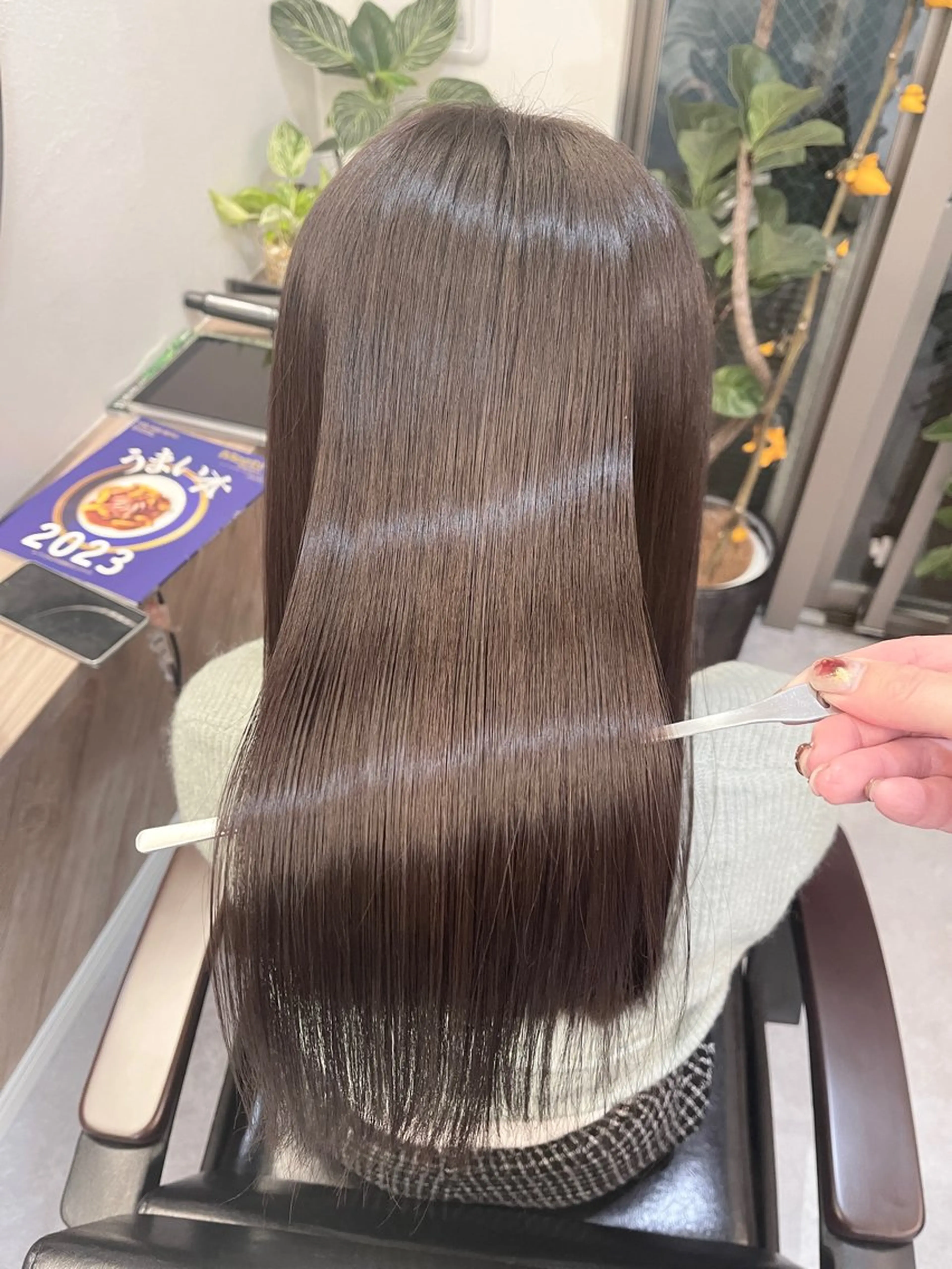 ロング カラー 髪質改善で 憧れの潤艶美髪にのヘアスタイル