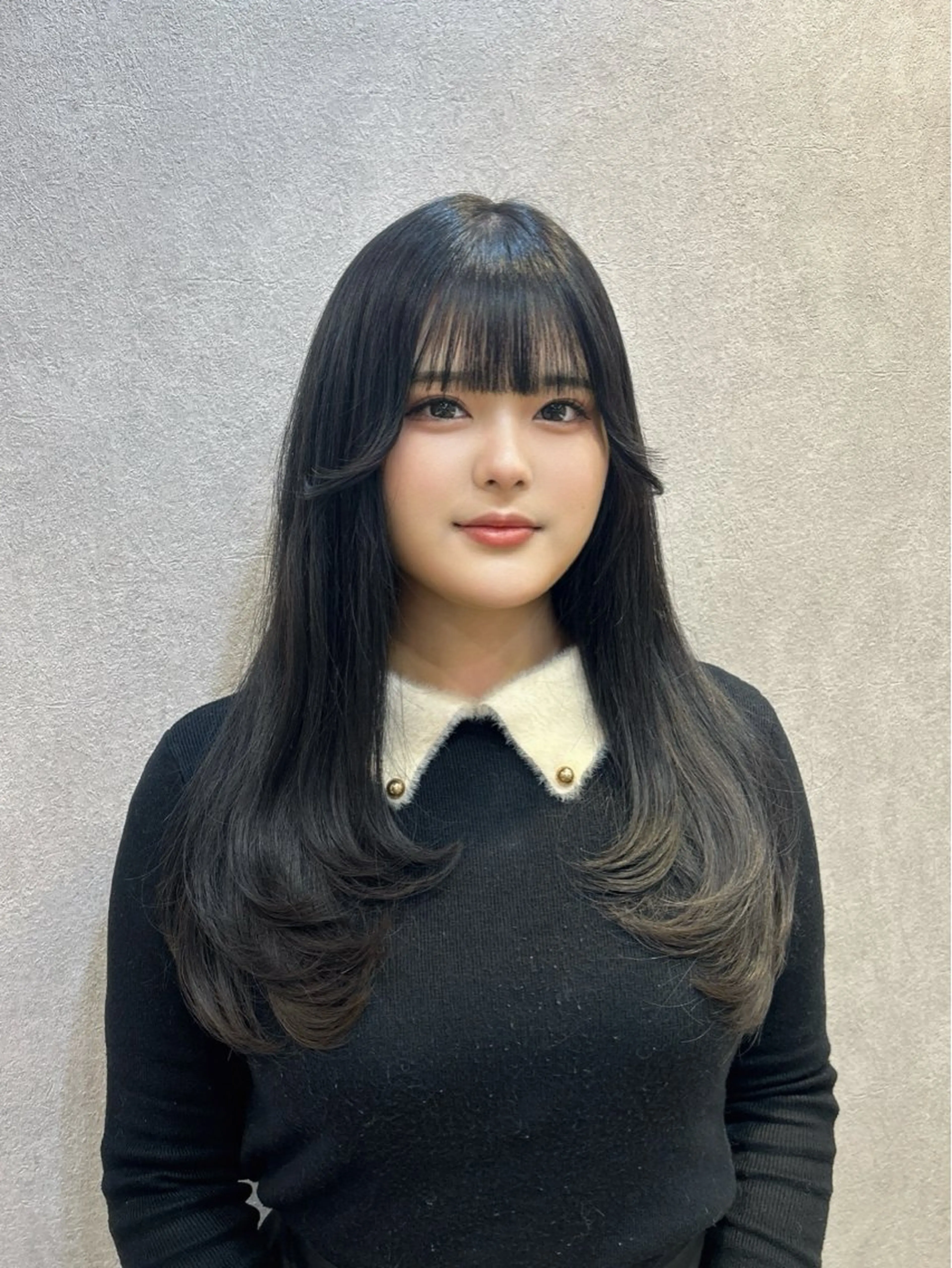 ロング カラー レイヤーカット 🩷韓国ヘア/ヨシン モリ🩷Maikaのヘアスタイル