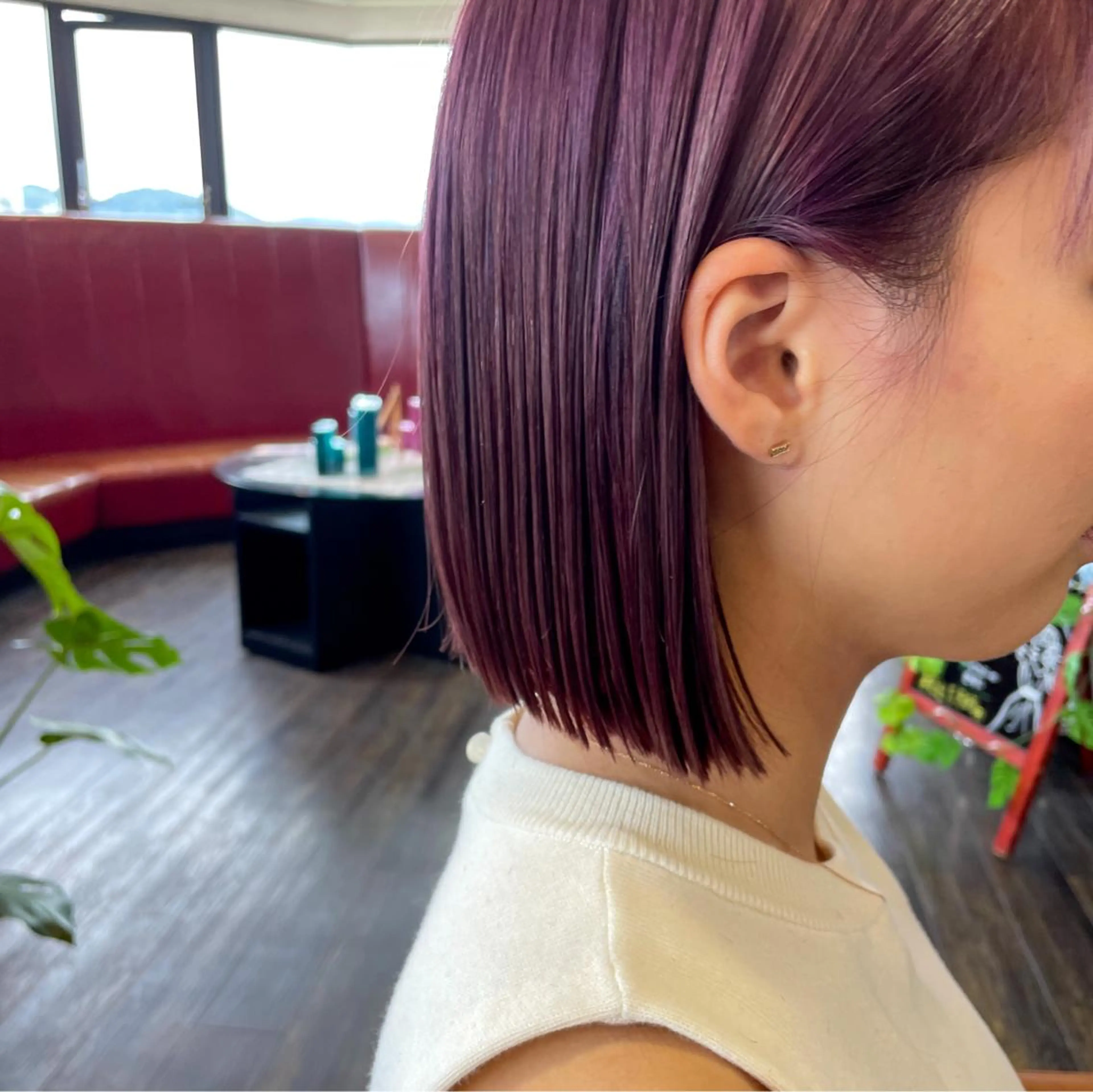 ミディアム カラー ダブルカラー ピンクカラー ボブ ヘアカラー 似合わせヘア🤍 面田法子のヘアスタイル