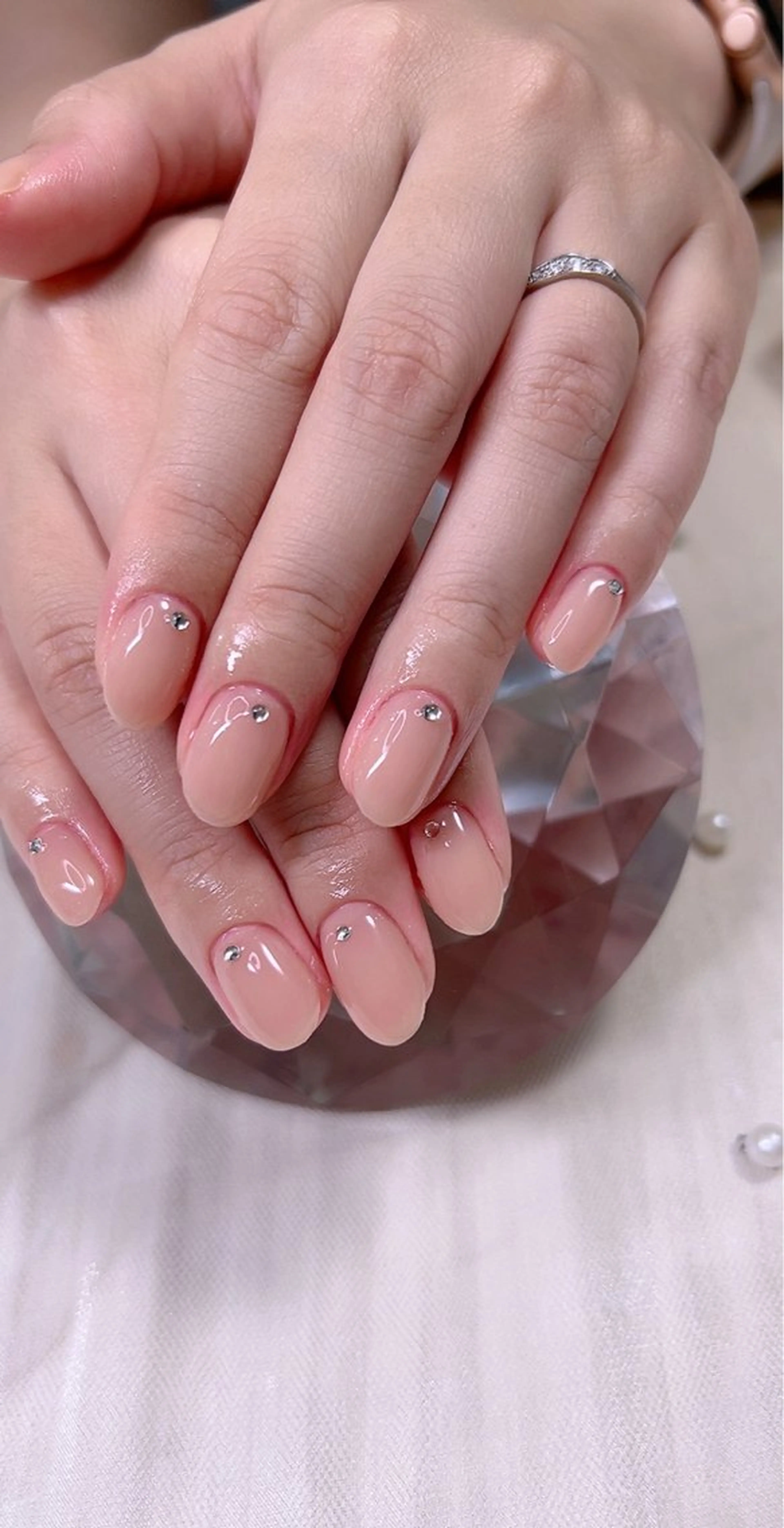 ネイル オフィスネイル ワンカラーネイル シンプルネイル Cute Tips nailのネイルデザイン