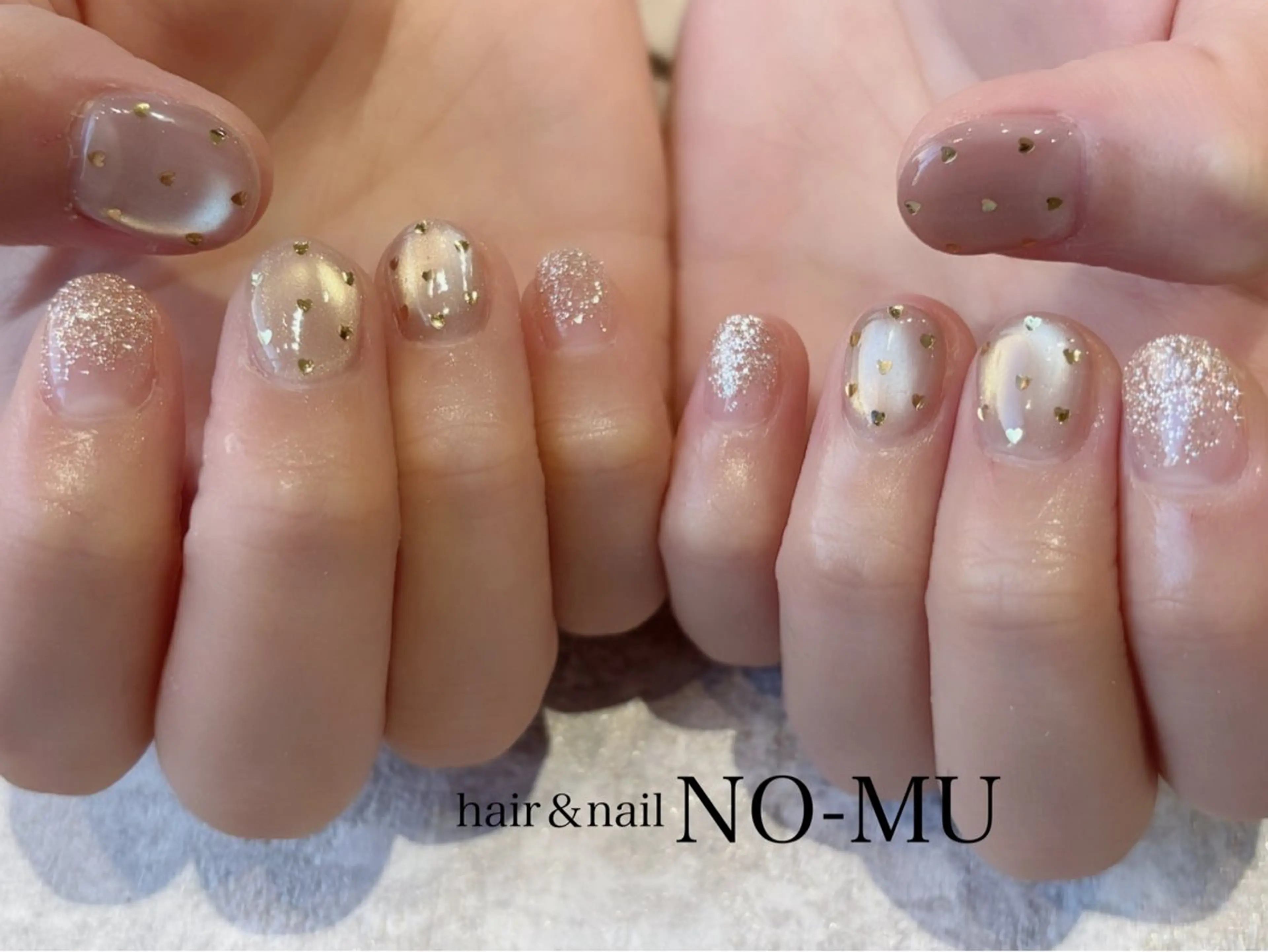 ネイル ドット ハート ハンドネイル hair＆nail NO-MUのネイルデザイン