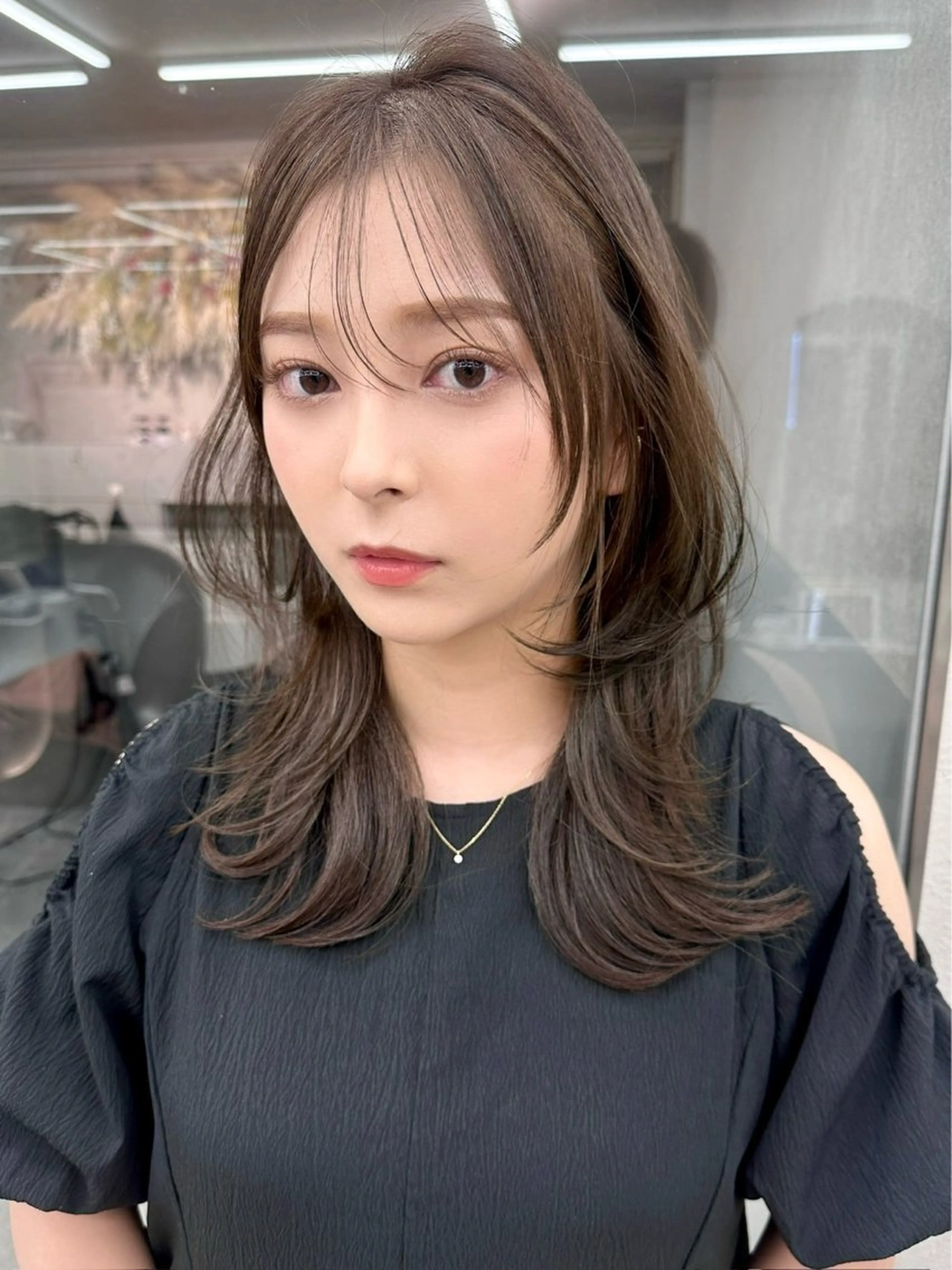 カラー ブリーチなし透明感 カラー🩵/りおのヘアスタイル