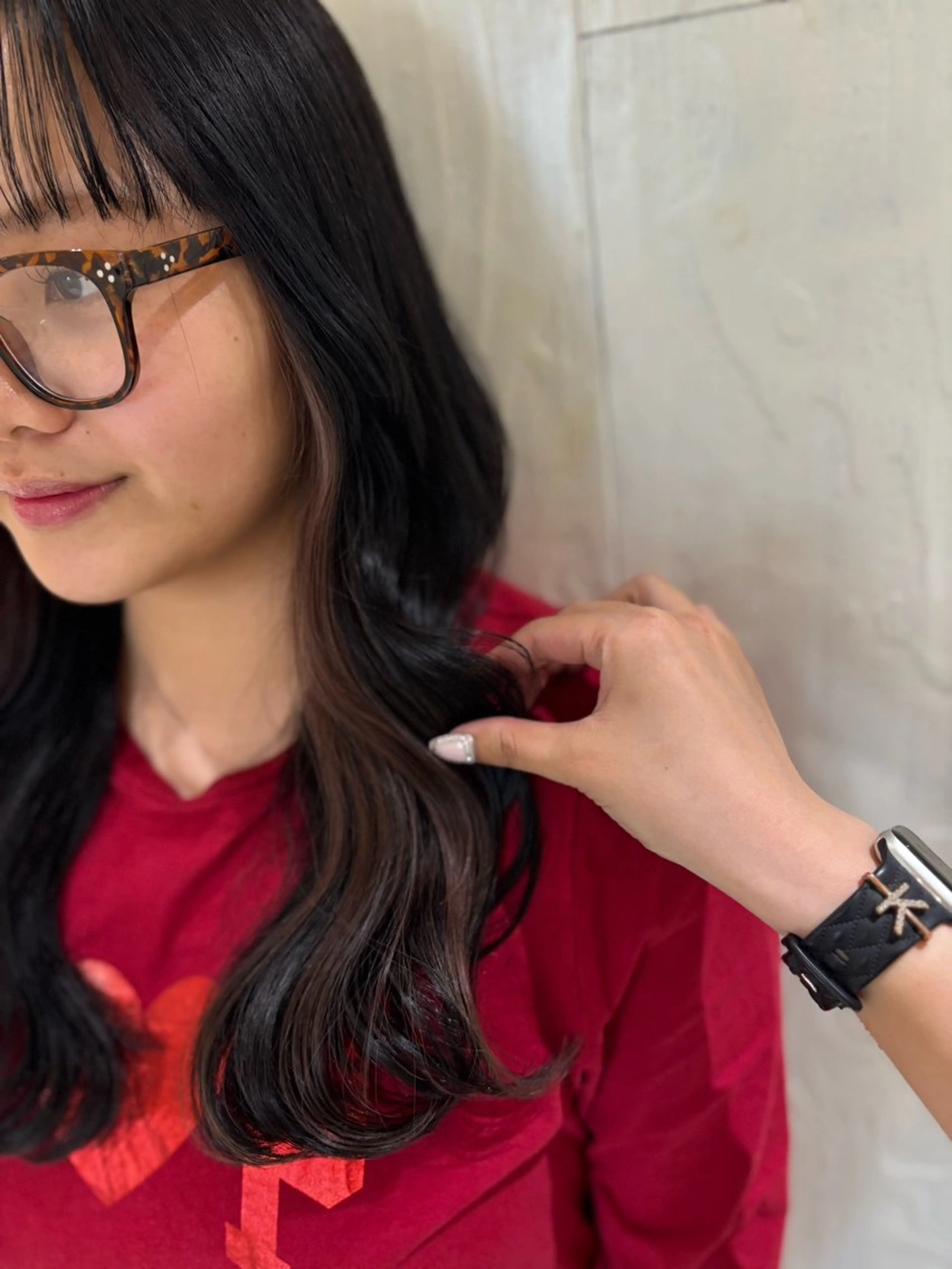 ロング カラー ヘアカラー トリートメント yui🥀/ボブ /ブリーチなしカラーのヘアスタイル