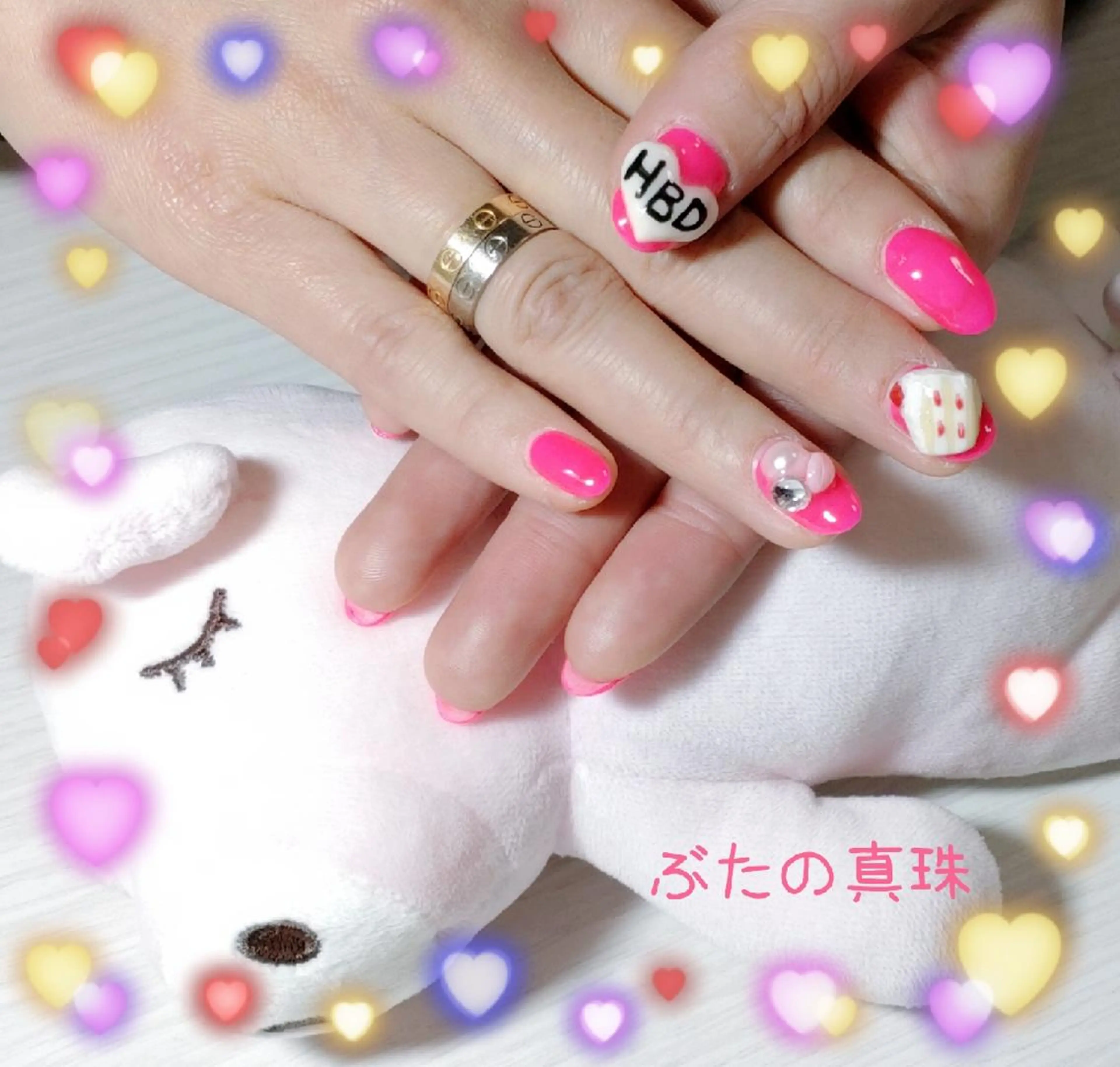 ネイル ピンク 林 珠里のネイルデザイン