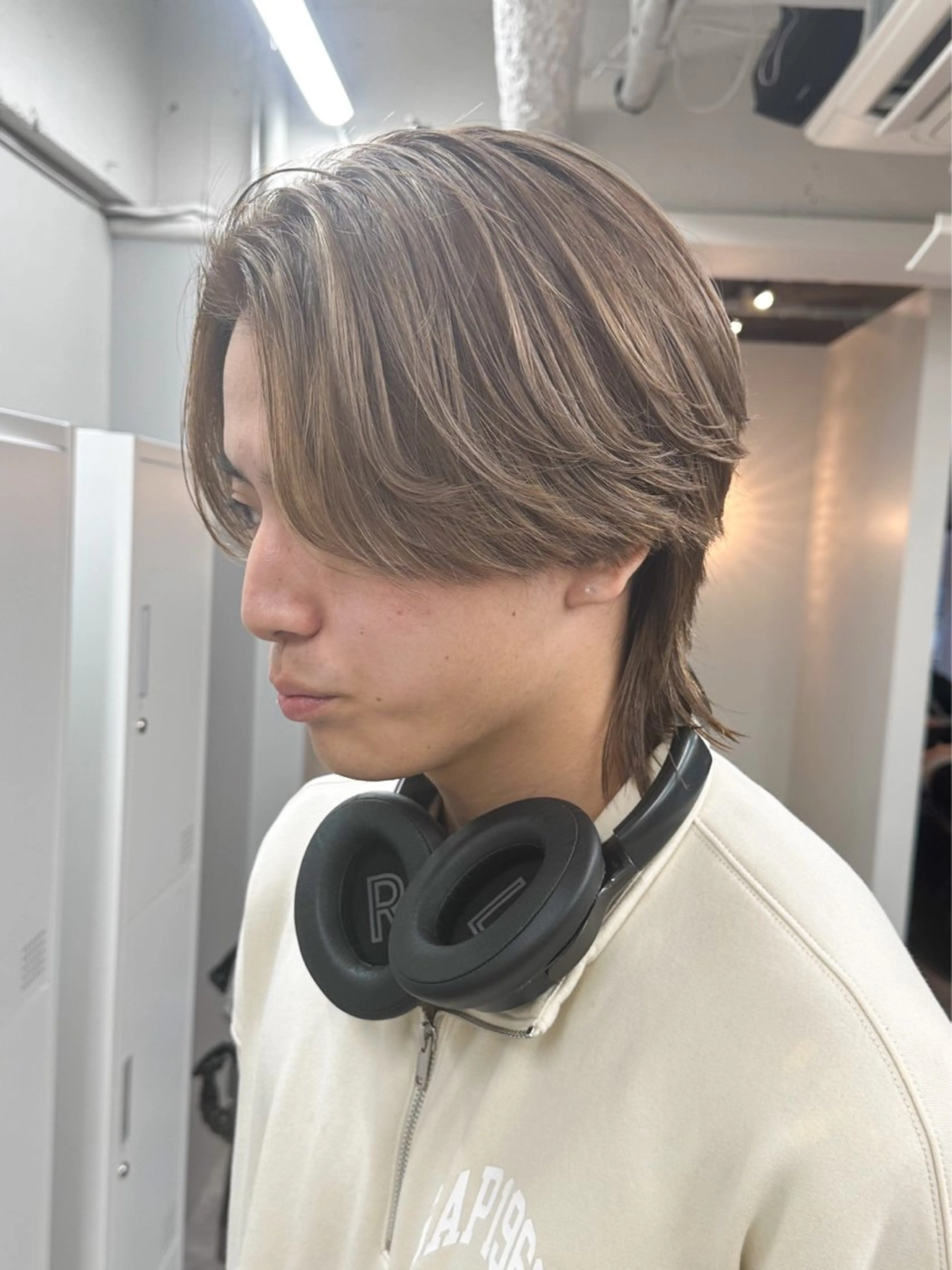 ミディアム カラー メンズ メンズパーマ メンズ特化ryoのヘアスタイル