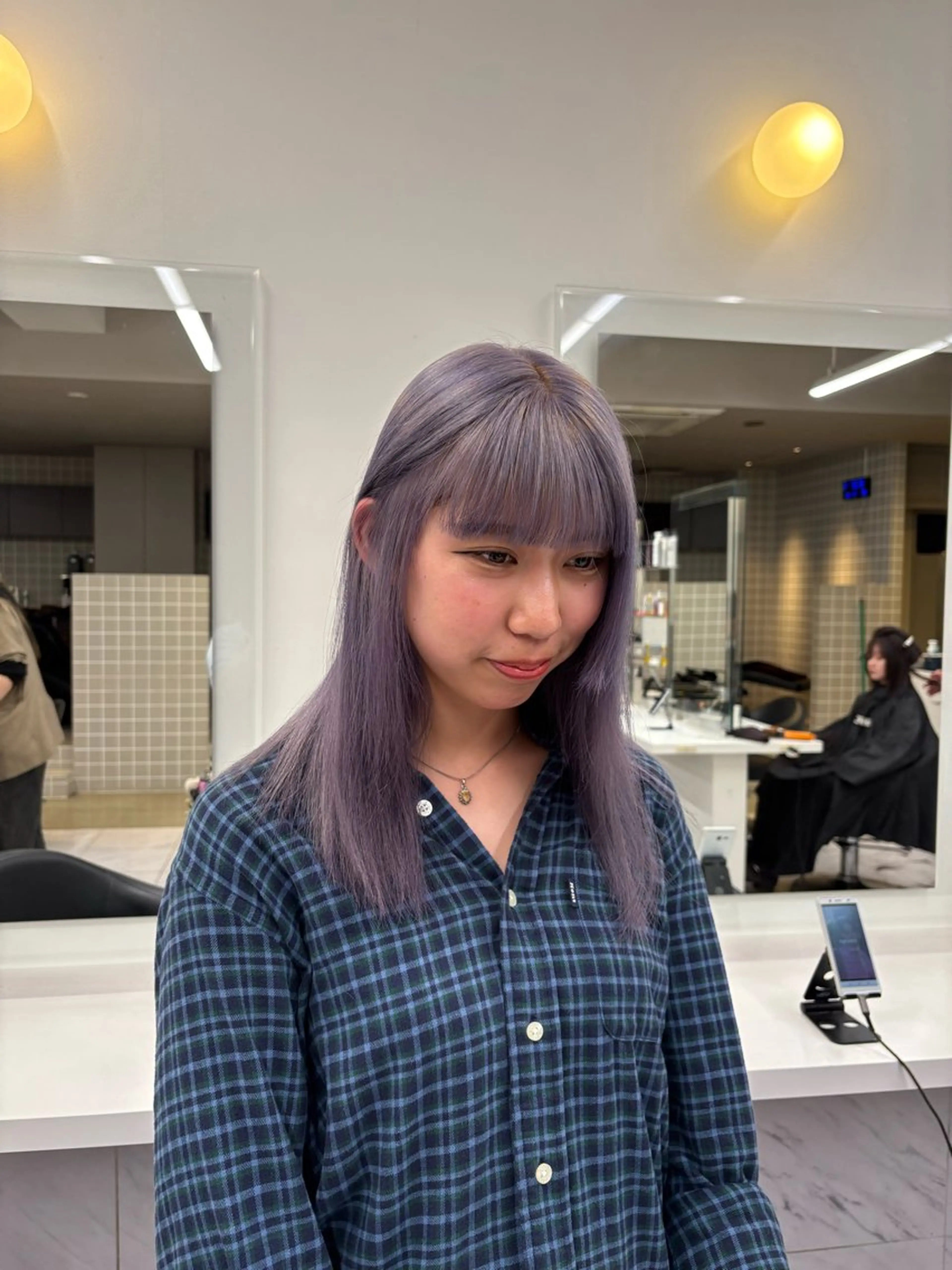 カラー ヘアカラー 透明感ベージュ🤎 ナチュラルレイヤーのヘアスタイル