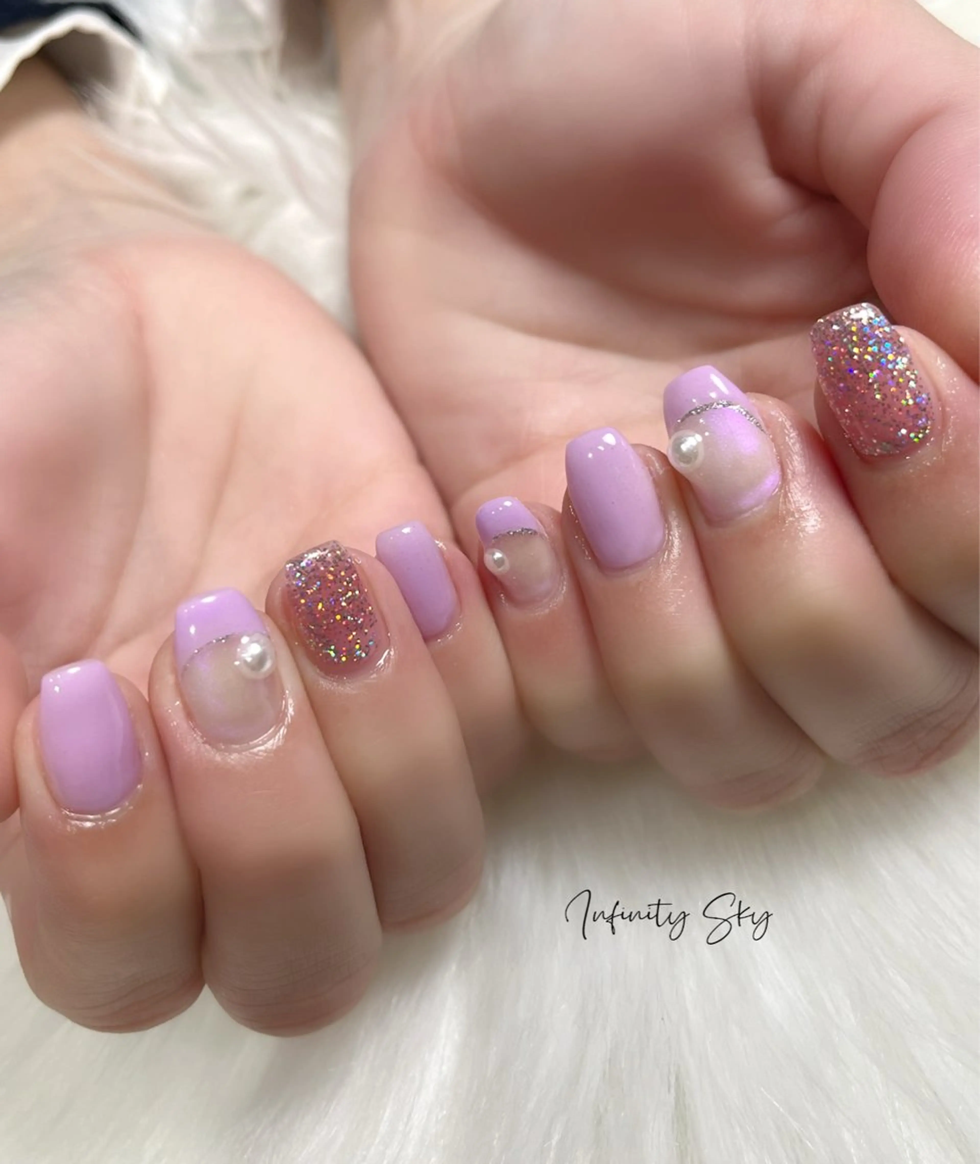 ネイル ピンク 春ネイル infinity skyのネイルデザイン