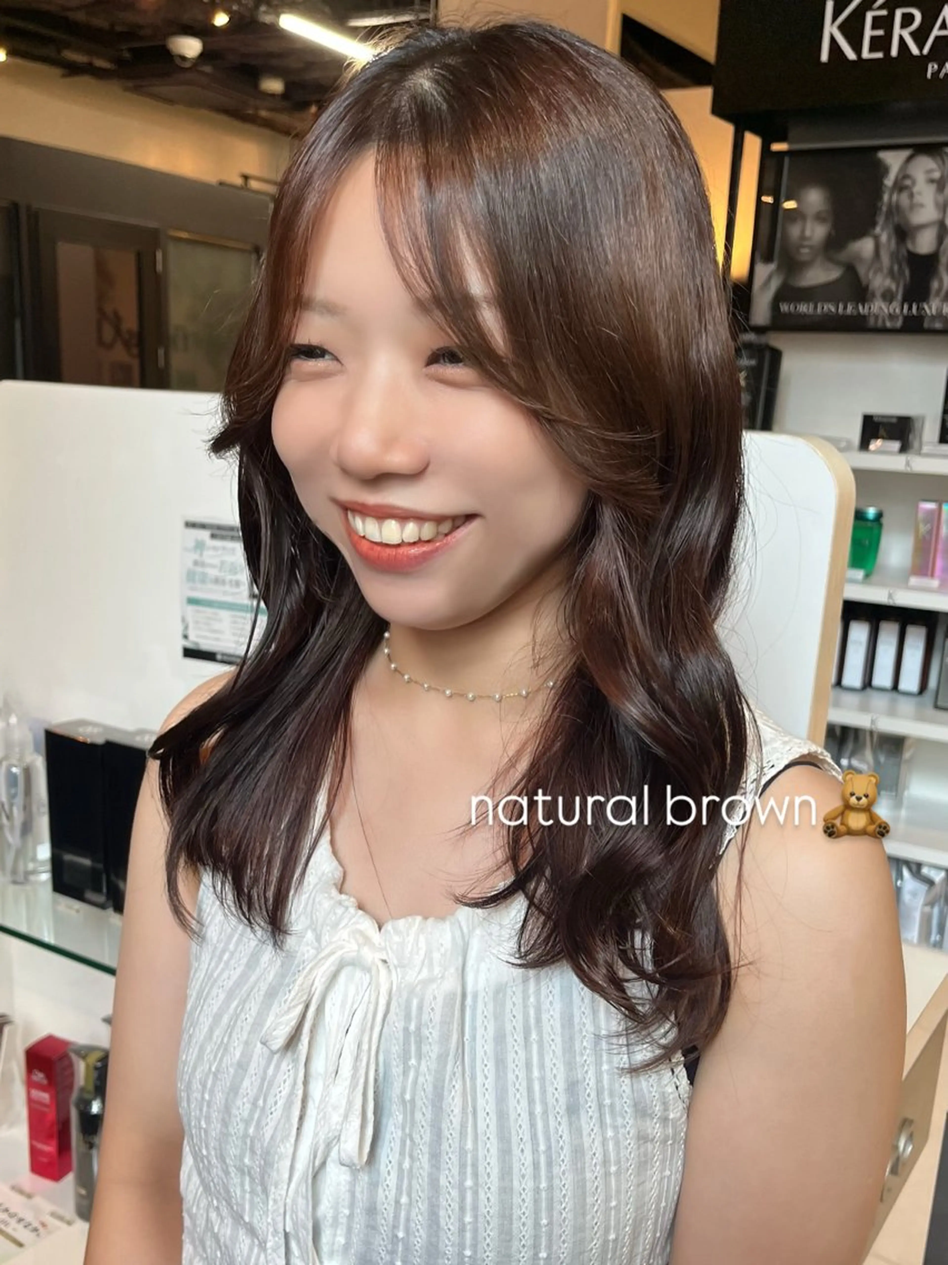 ミディアム カラー ヘアカラー トリートメント trico心斎橋 ナツミのヘアスタイル