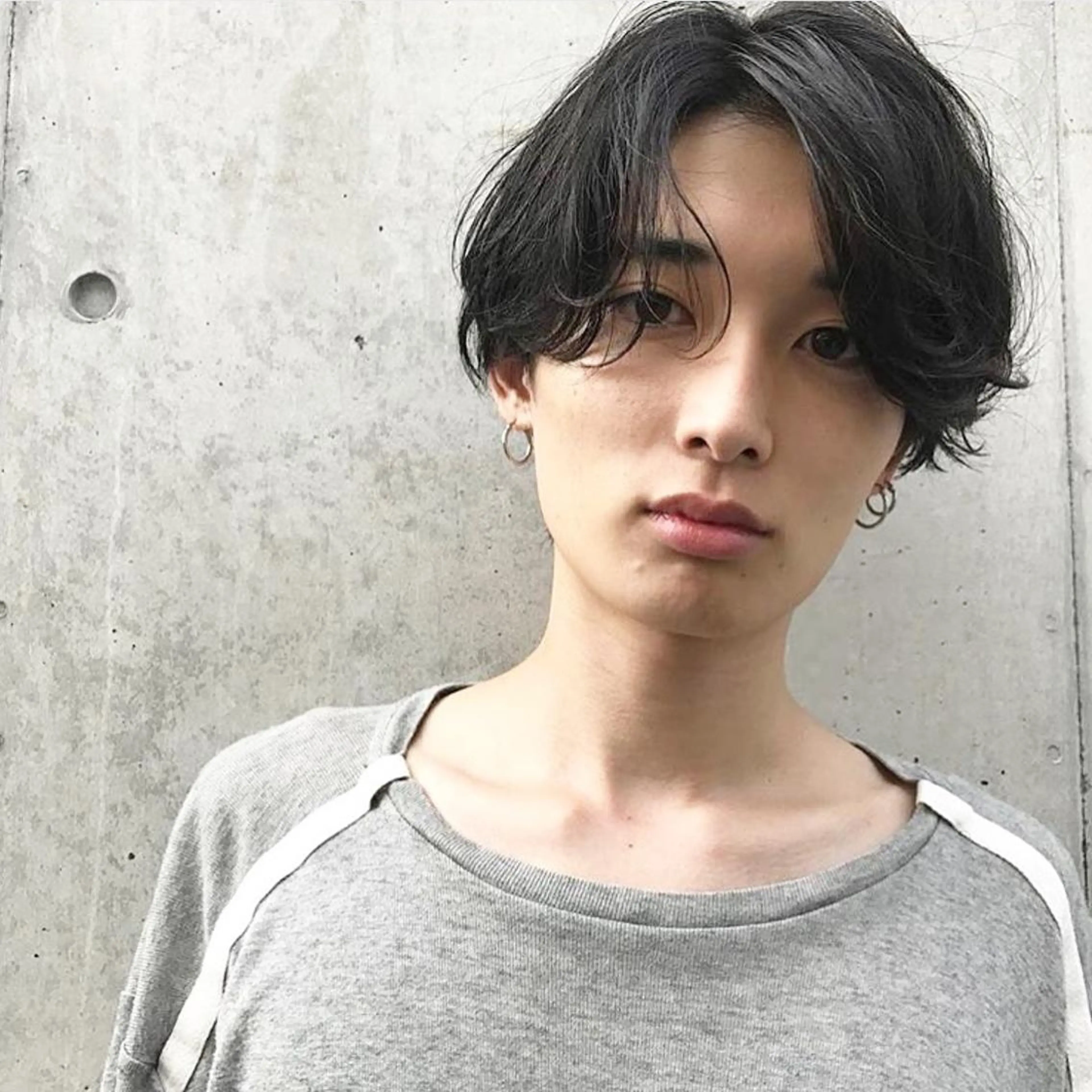 ショート パーマ メンズ センターパート メンズパーマ 住本 大明のヘアスタイル