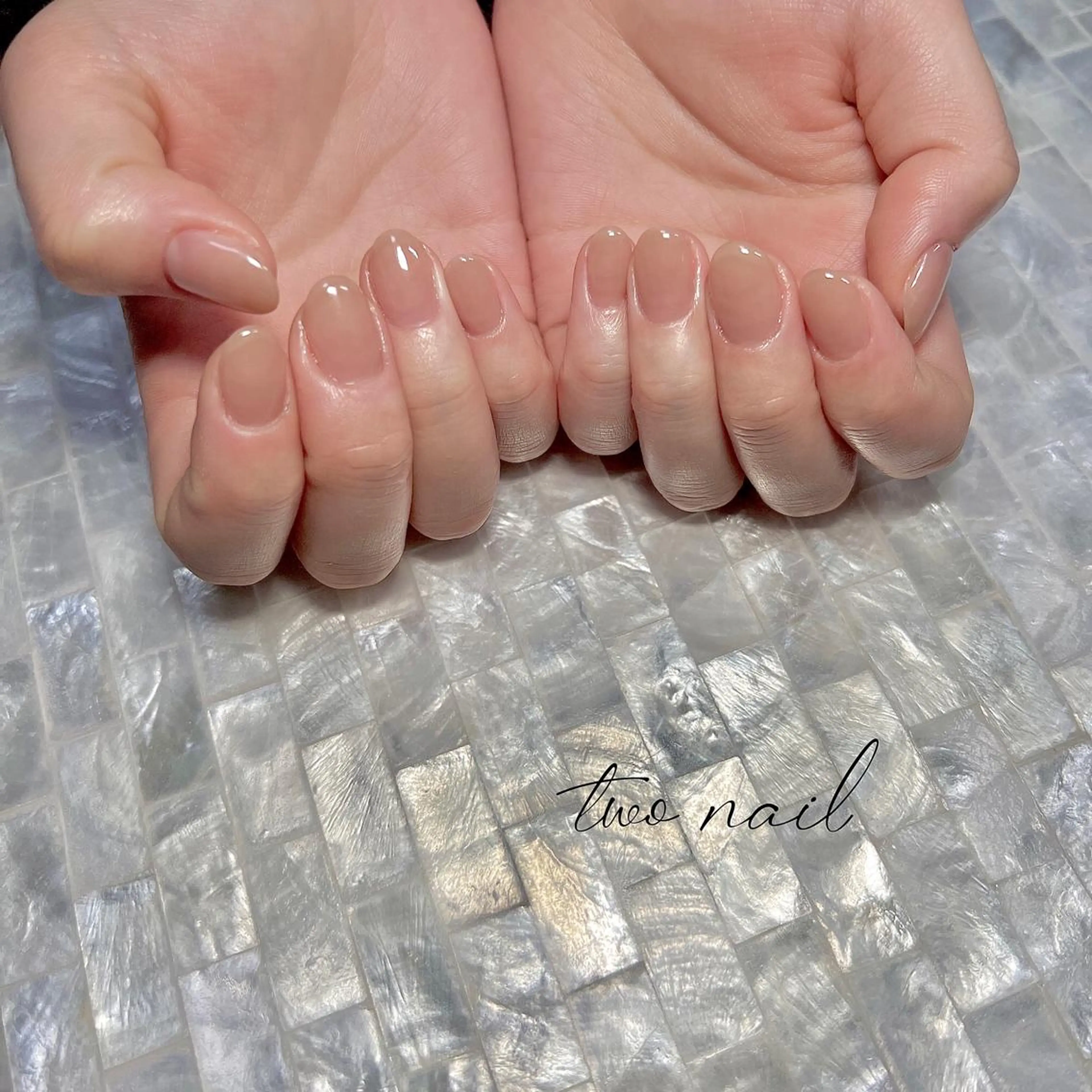 ネイル アートネイル ブラウン フットネイル ハート ニュアンスネイル ハンドネイル two nailのネイルデザイン