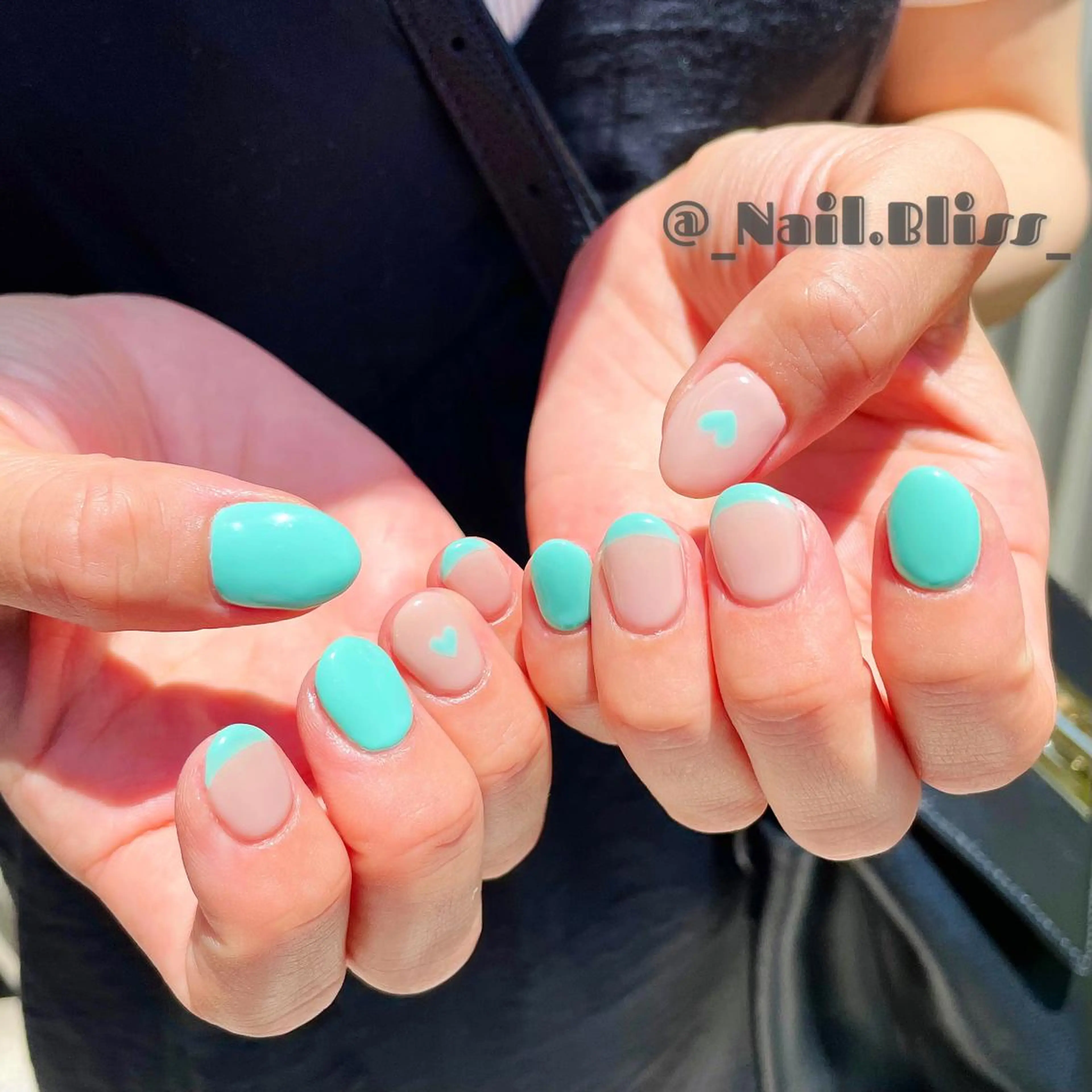 ネイル グリーン ハンドネイル NAIL BLISSのネイルデザイン