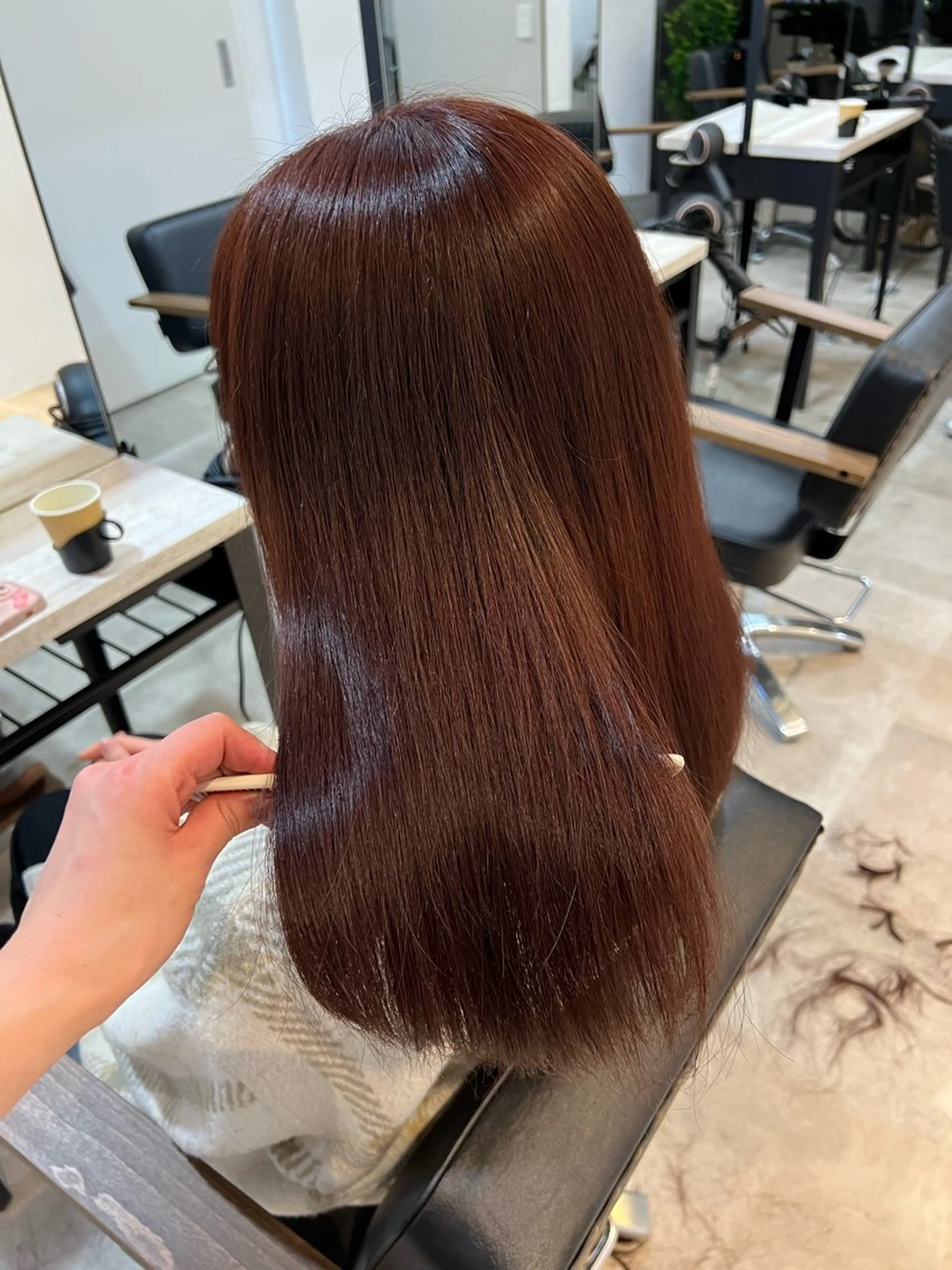 セミロング カラー 🥀韓国ヘア🥀 宮津真菜のヘアスタイル