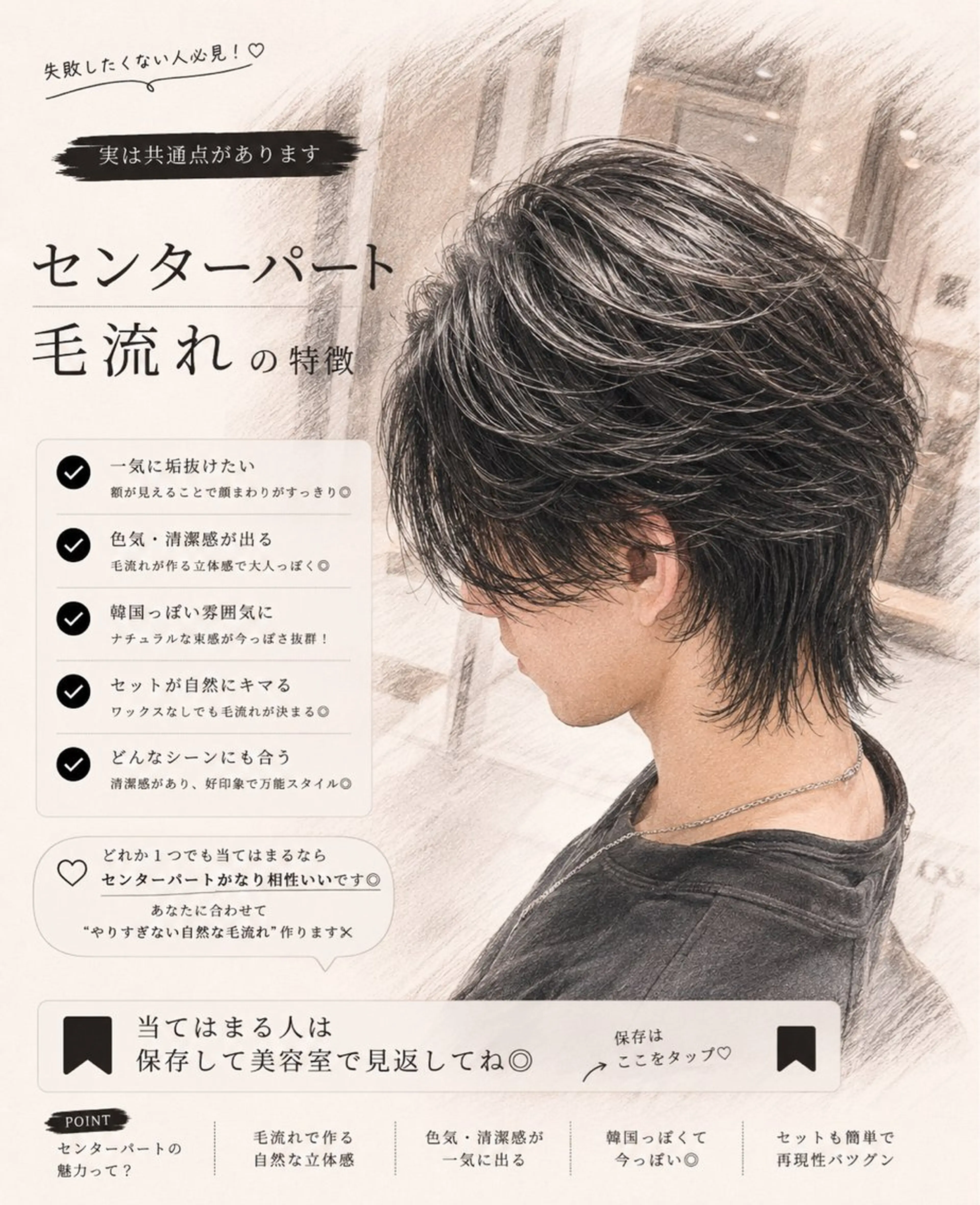 メンズ メンズウルフカット ウルフカット 菅野心悠/ メンズヘア/センターのヘアスタイル