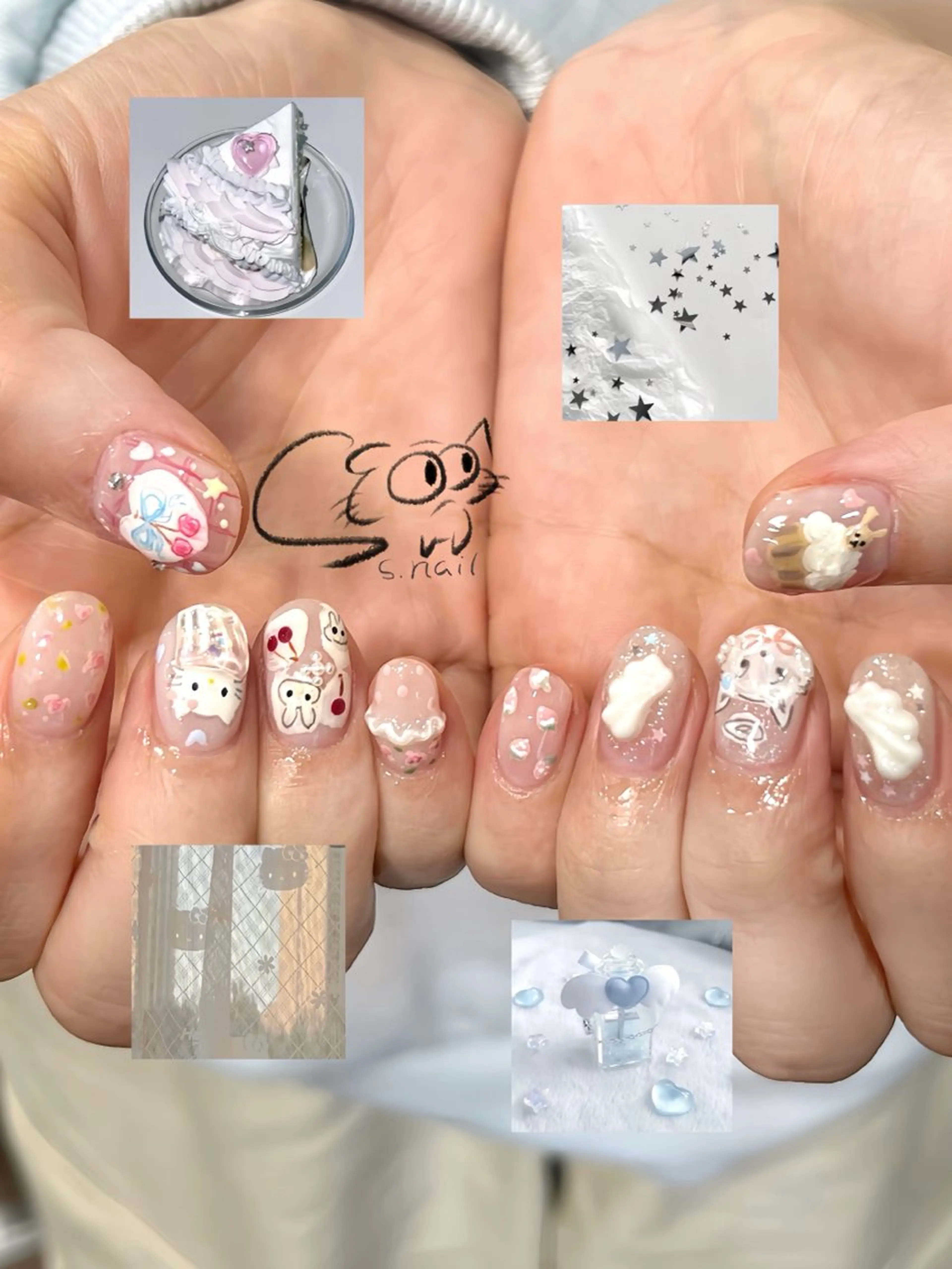 ネイル チークネイル フレンチネイル グラデーション マグネットネイル ワンカラーネイル S.nail _のネイルデザイン