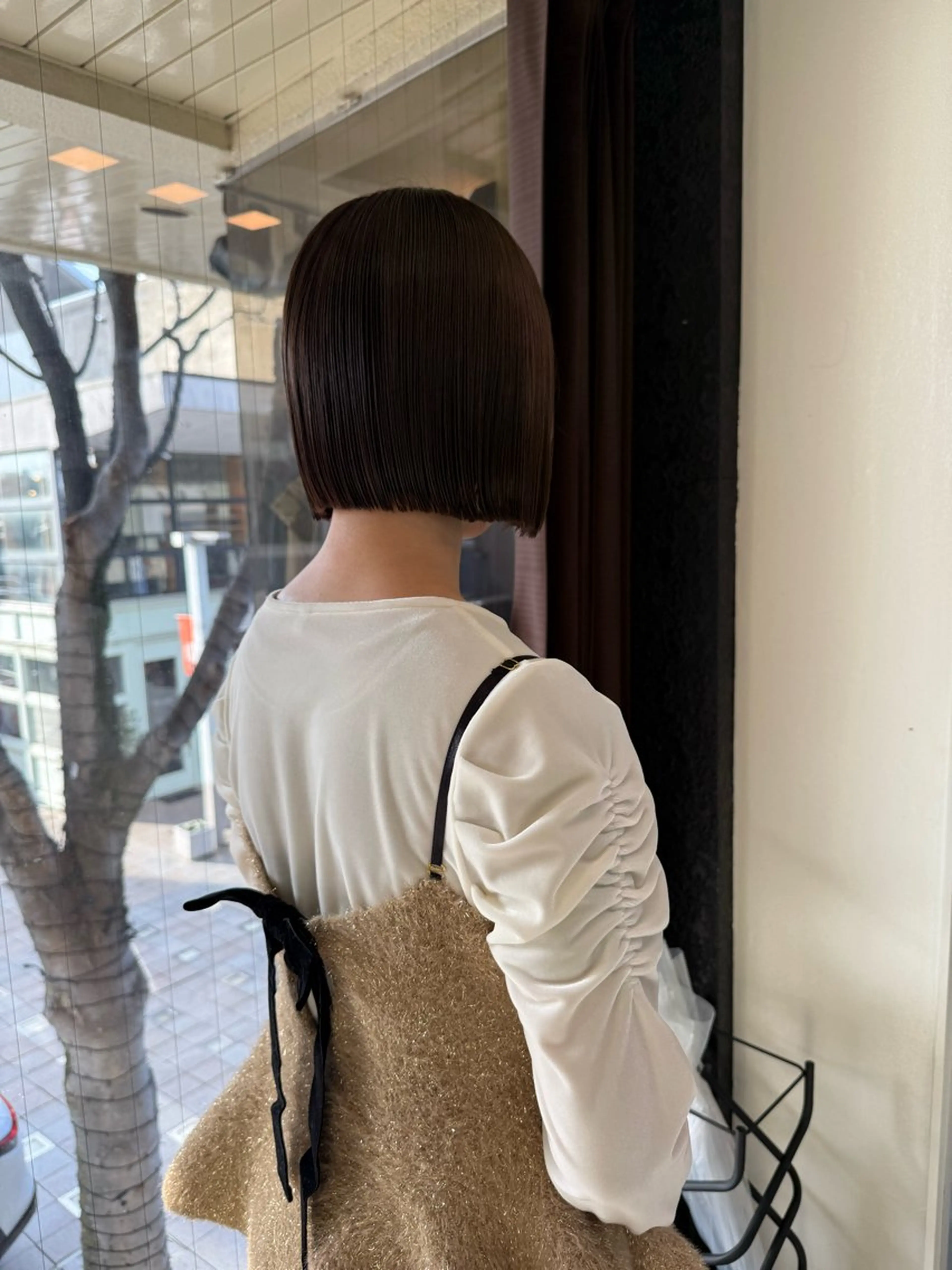 ショート カラー カット ヘアカラー トリートメント 伶風/ボブ/ ハッシュカットのヘアスタイル