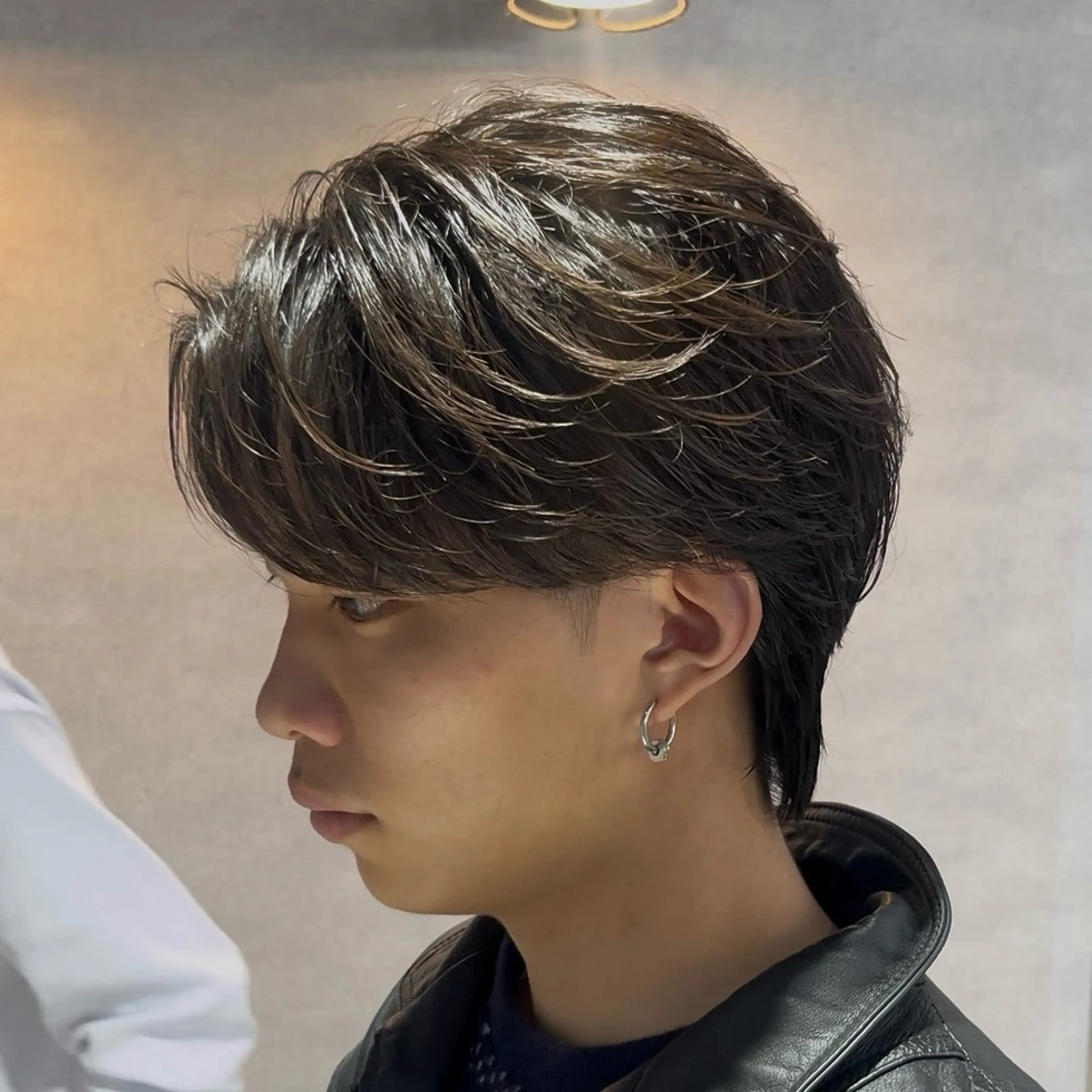 ショート カラー メンズ カット パーマ センターパート マスターかずまのヘアスタイル