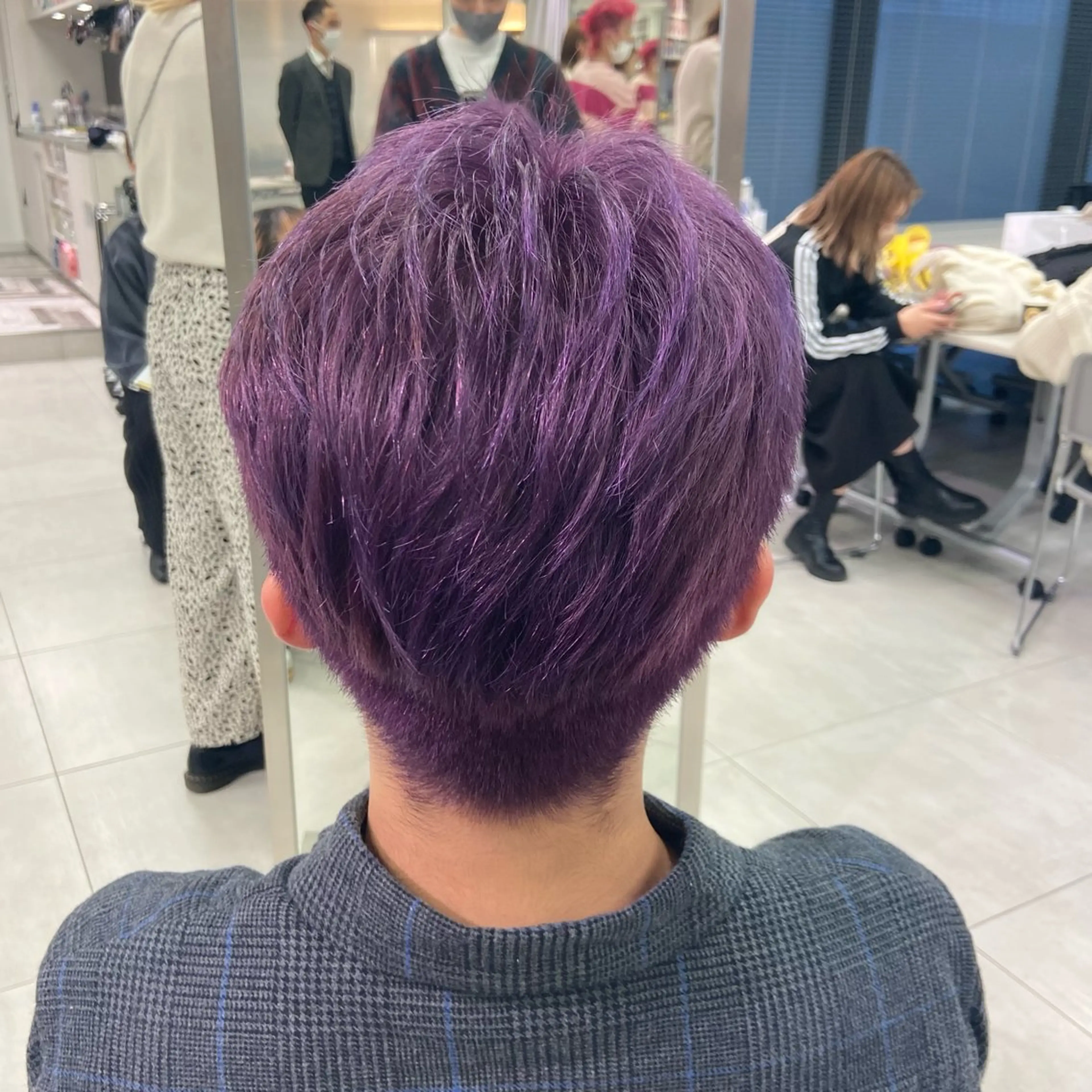 ショート カラー メンズ 艶髪🪄透明感カラー 井戸大喜のヘアスタイル