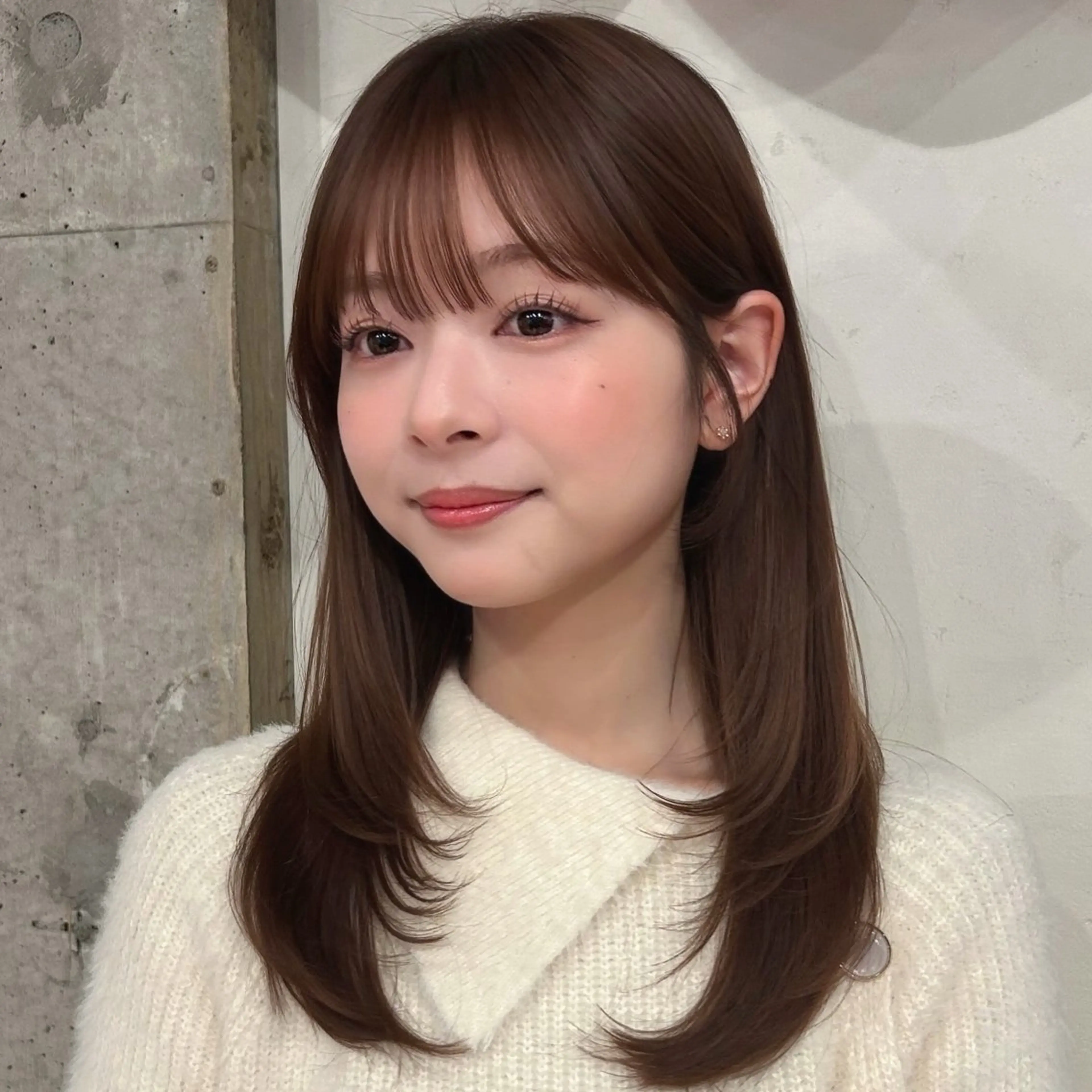 ミディアム ミディアムレイヤー レイヤーカット カット ヘアカラー トリートメント 🌸透明感/レイヤー / 栗林 彩🌸のヘアスタイル